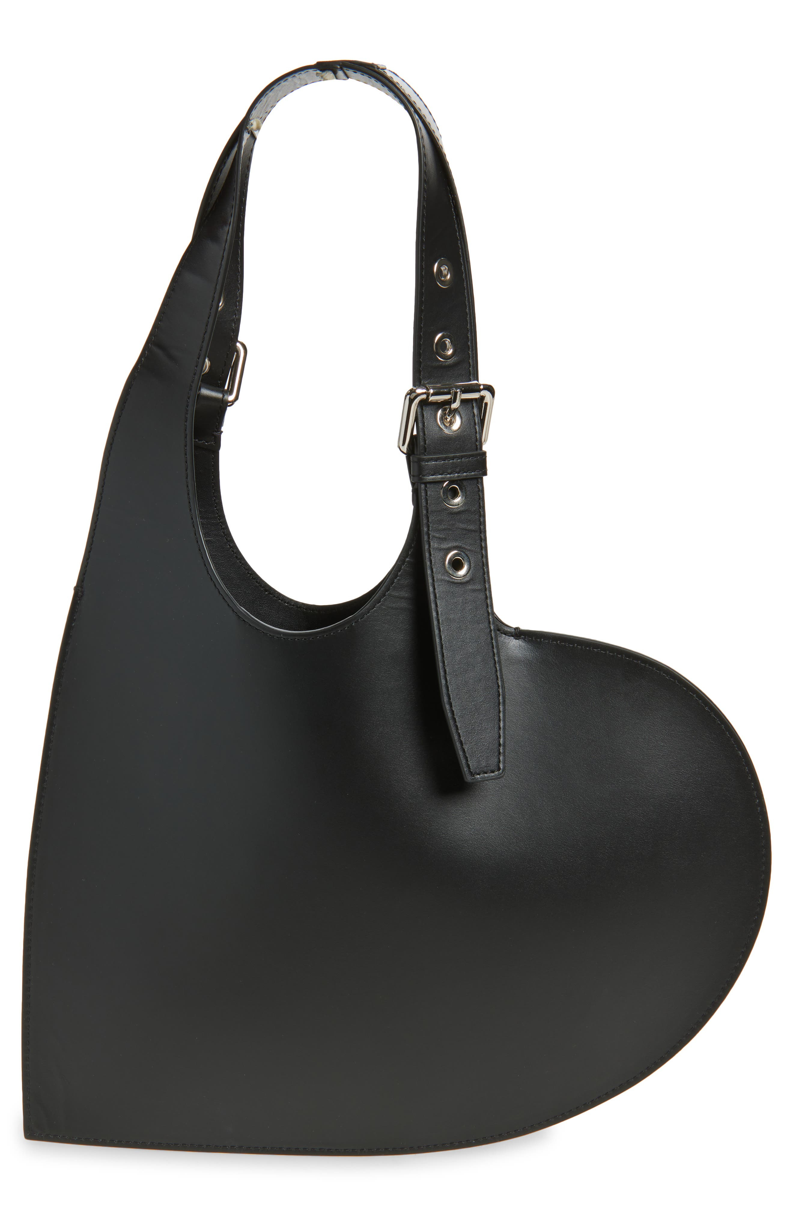 Coperni Belt Heart Leather Tote in Black/Black at Nordstrom - 2