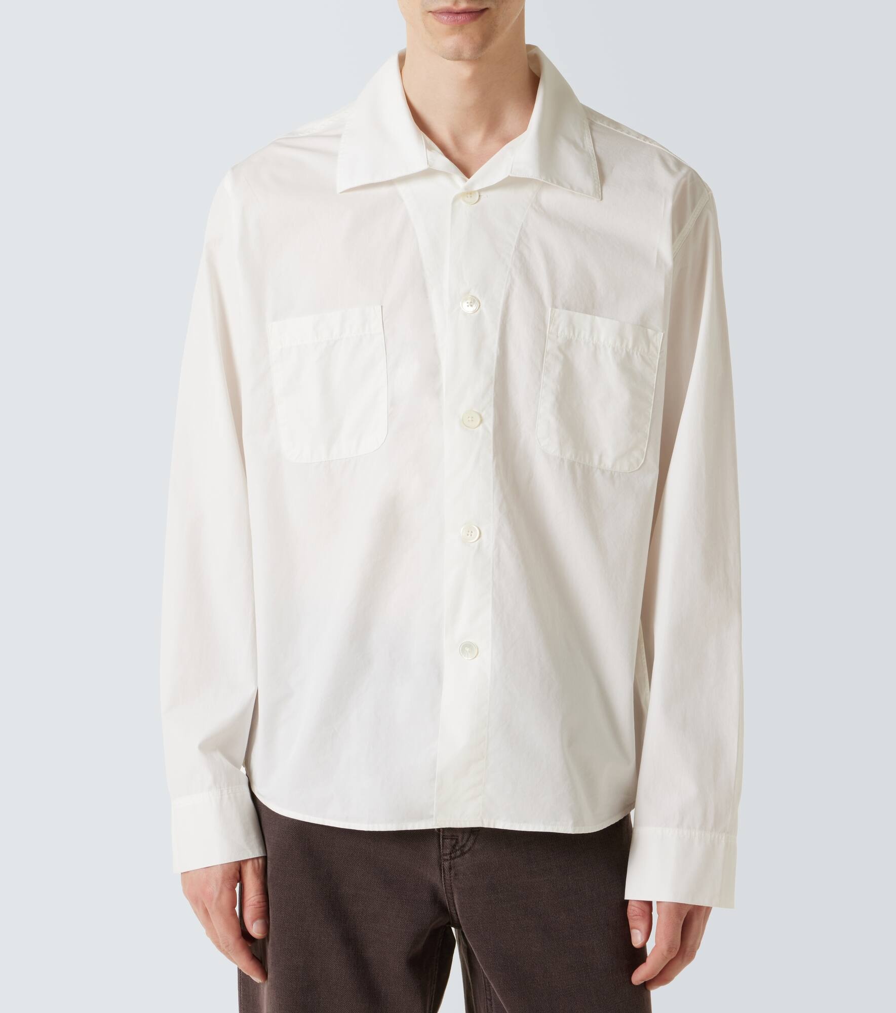 Funnel cotton poplin shirt - 3