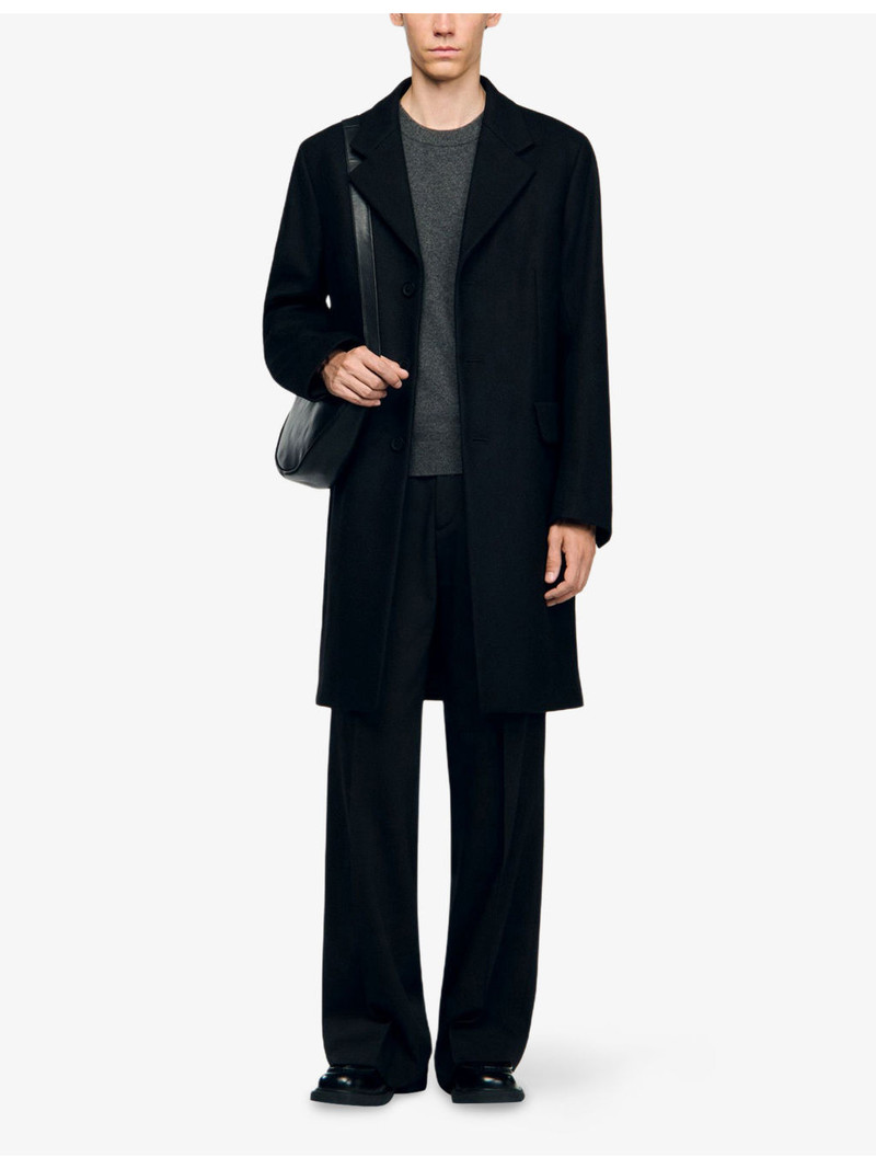 Sandro Button-Up Regular-Fit Wool And Cashmere-Blend Coat outlook