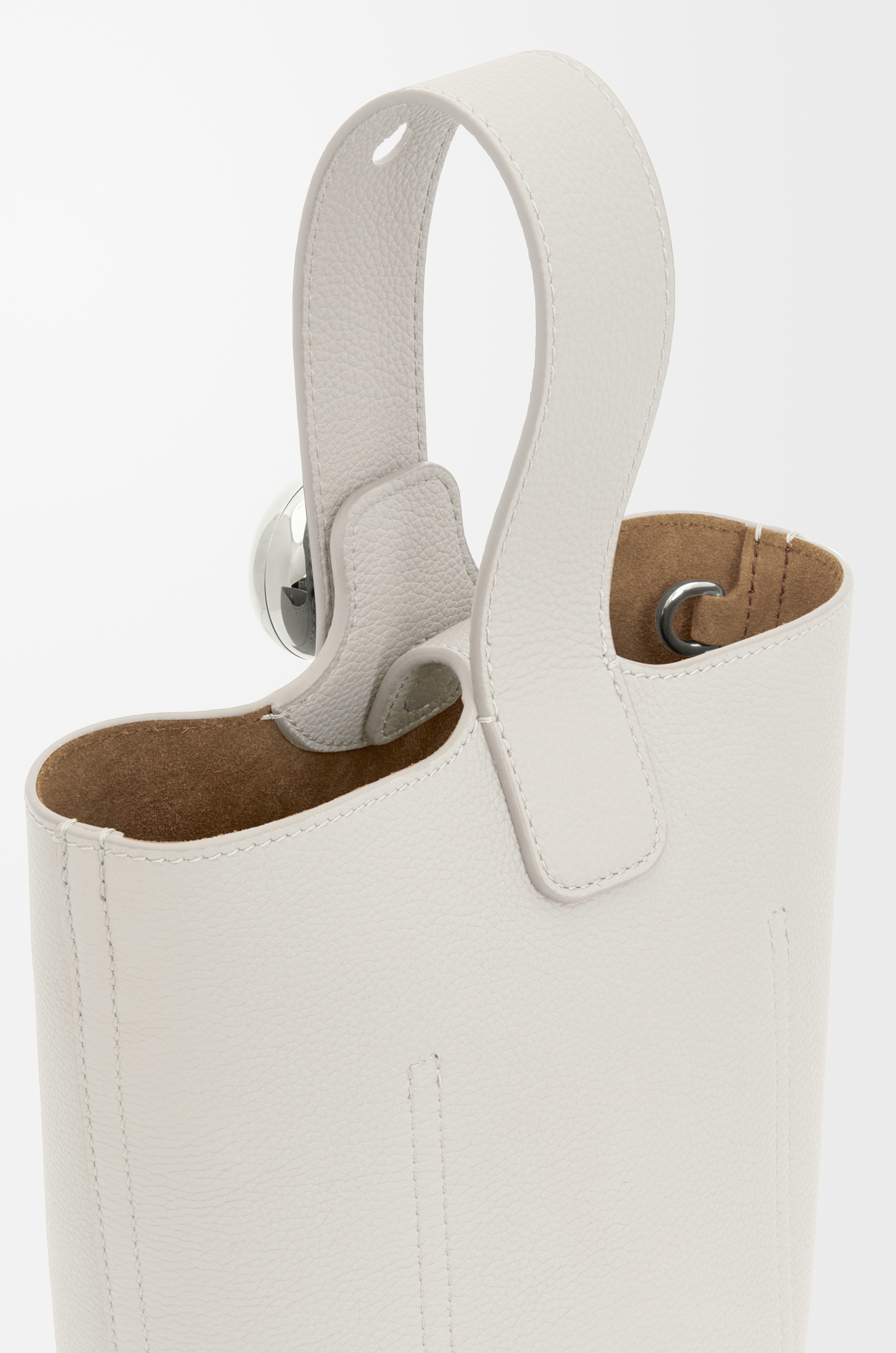 Mini Pebble Bucket bag in soft grained calfskin - 10