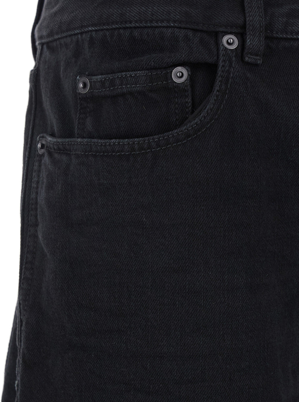Saint Laurent Men Black Five Pocket Jeans With Logo Patch On The Back In Denim Man - 3
