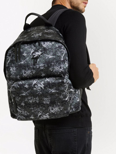 Giuseppe Zanotti Bud floral-print backpack outlook