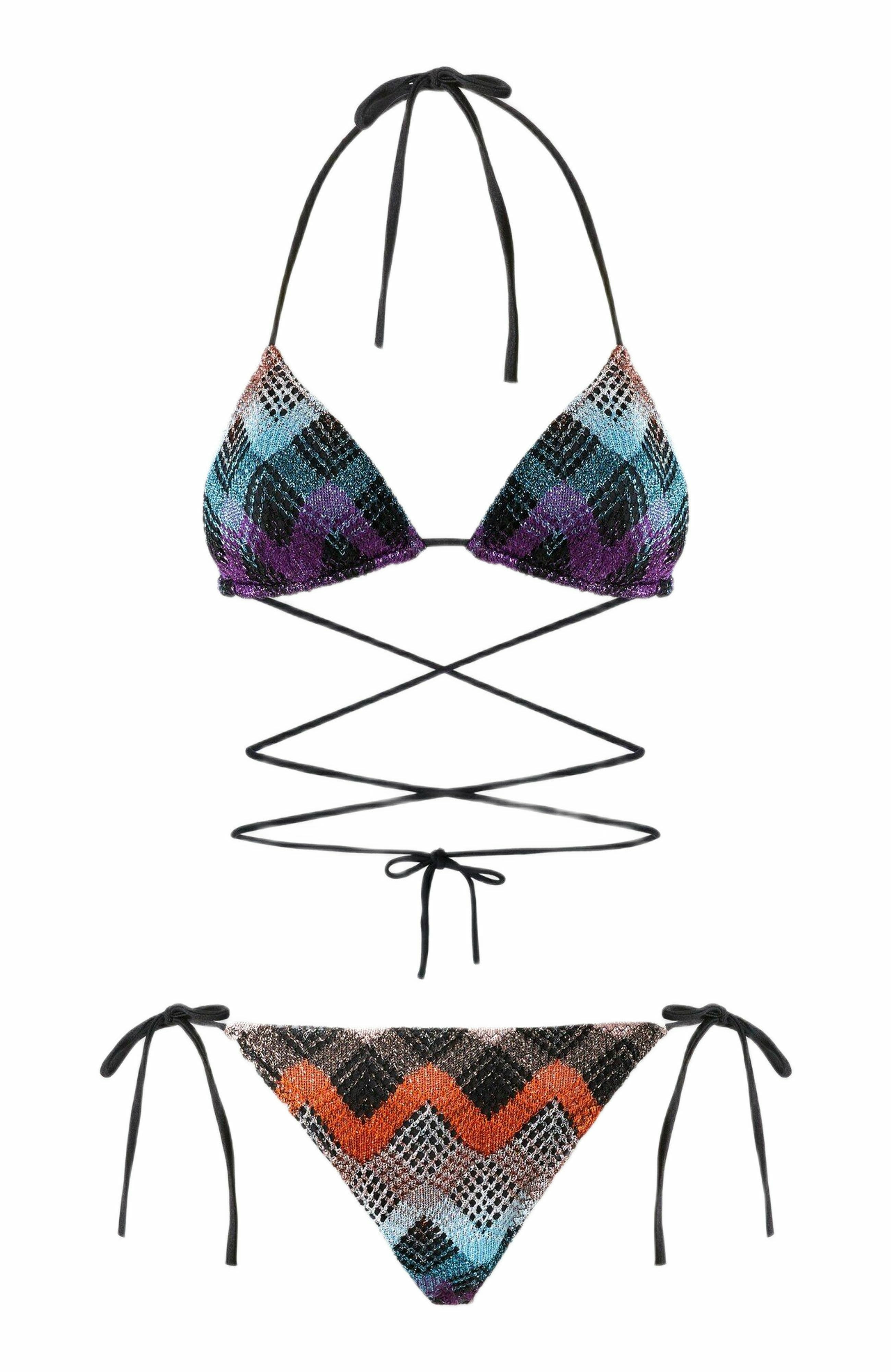 Missoni Bikini With Customizable Ties And Zig Zag Pattern in Multicoloured at Nordstrom - 4