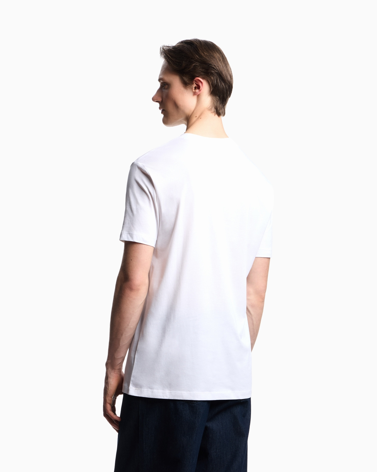 Pima-jersey T-shirt with logo print - 3