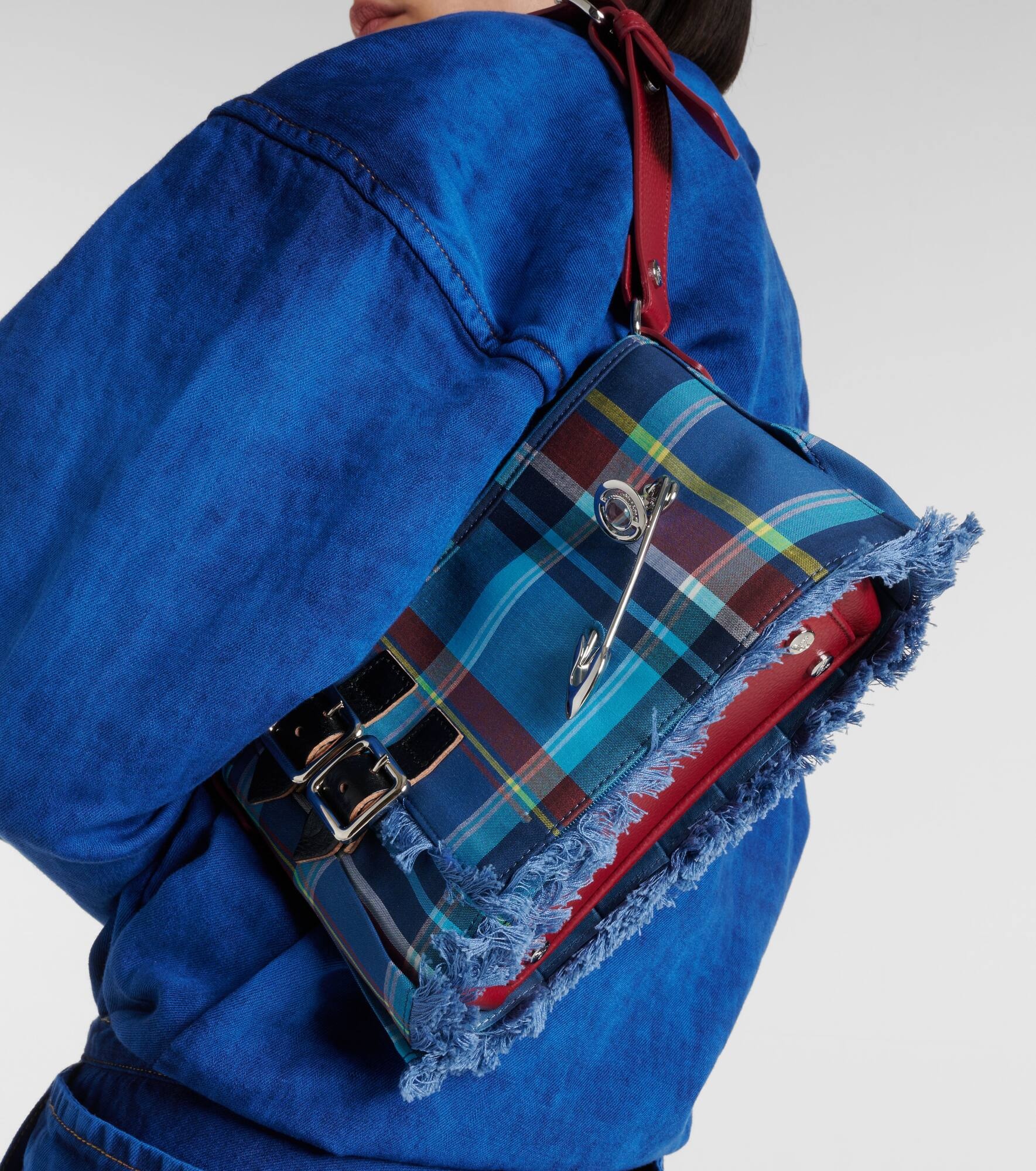 【Vivienne Westwood】Heather タータン キャンバス ShoulderBag Vivienne Westwood Heather tartan canvas shoulder bag