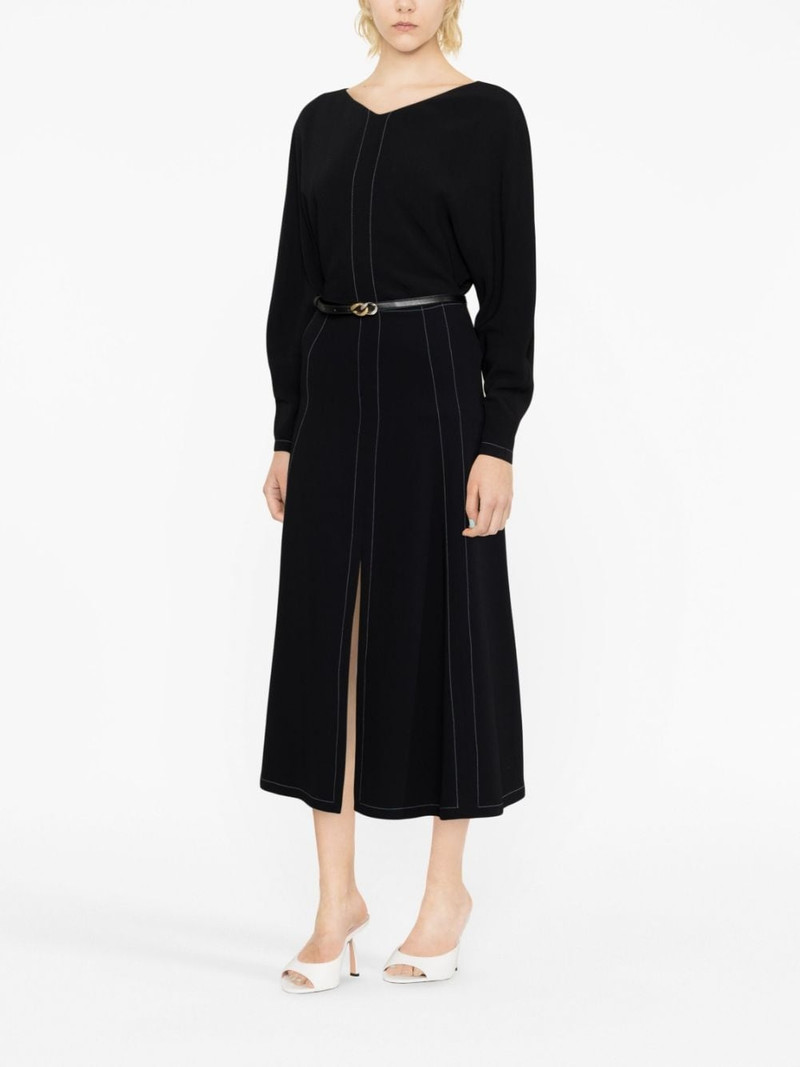 Stella McCartney front-slit midi skirt outlook