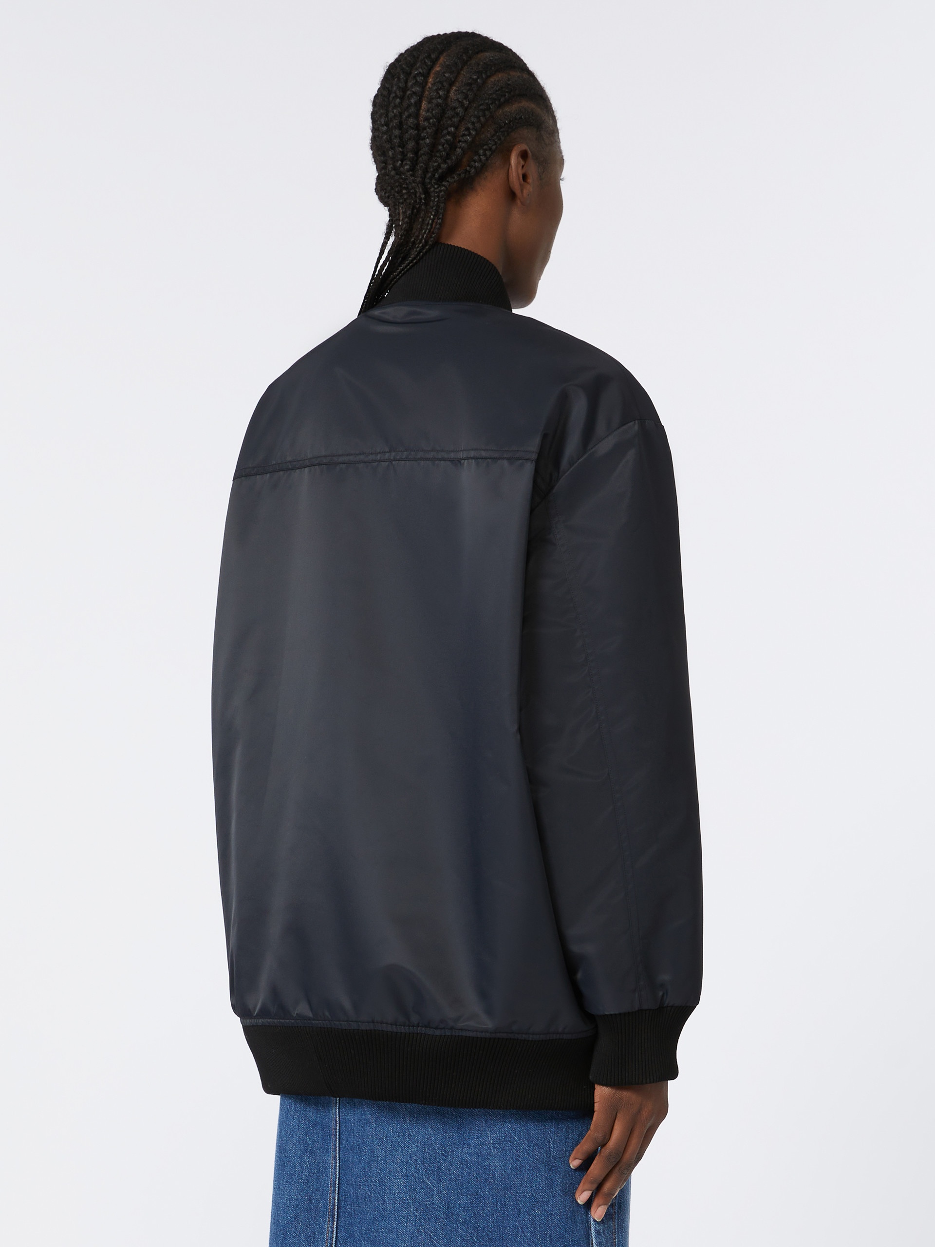 AGAPE Oversized twill bomber jacket - 4