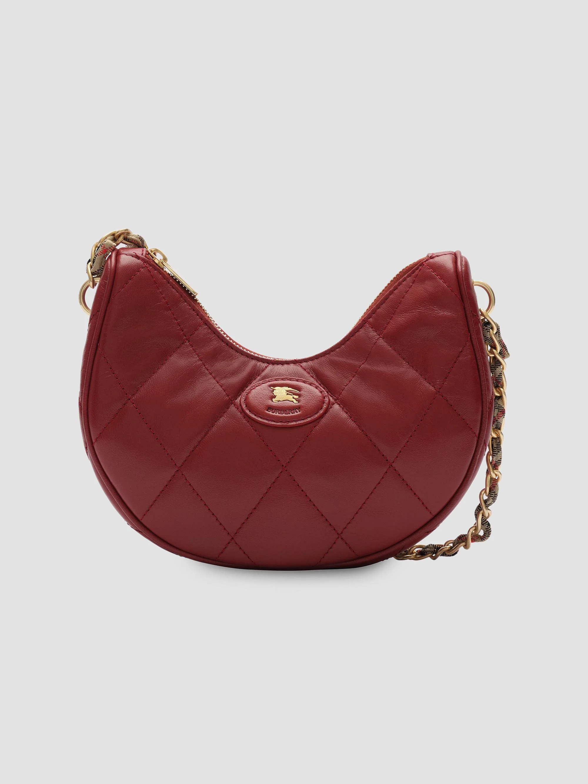 Women's Horseshoe Chain Shoulder Bag - Ruby - 1