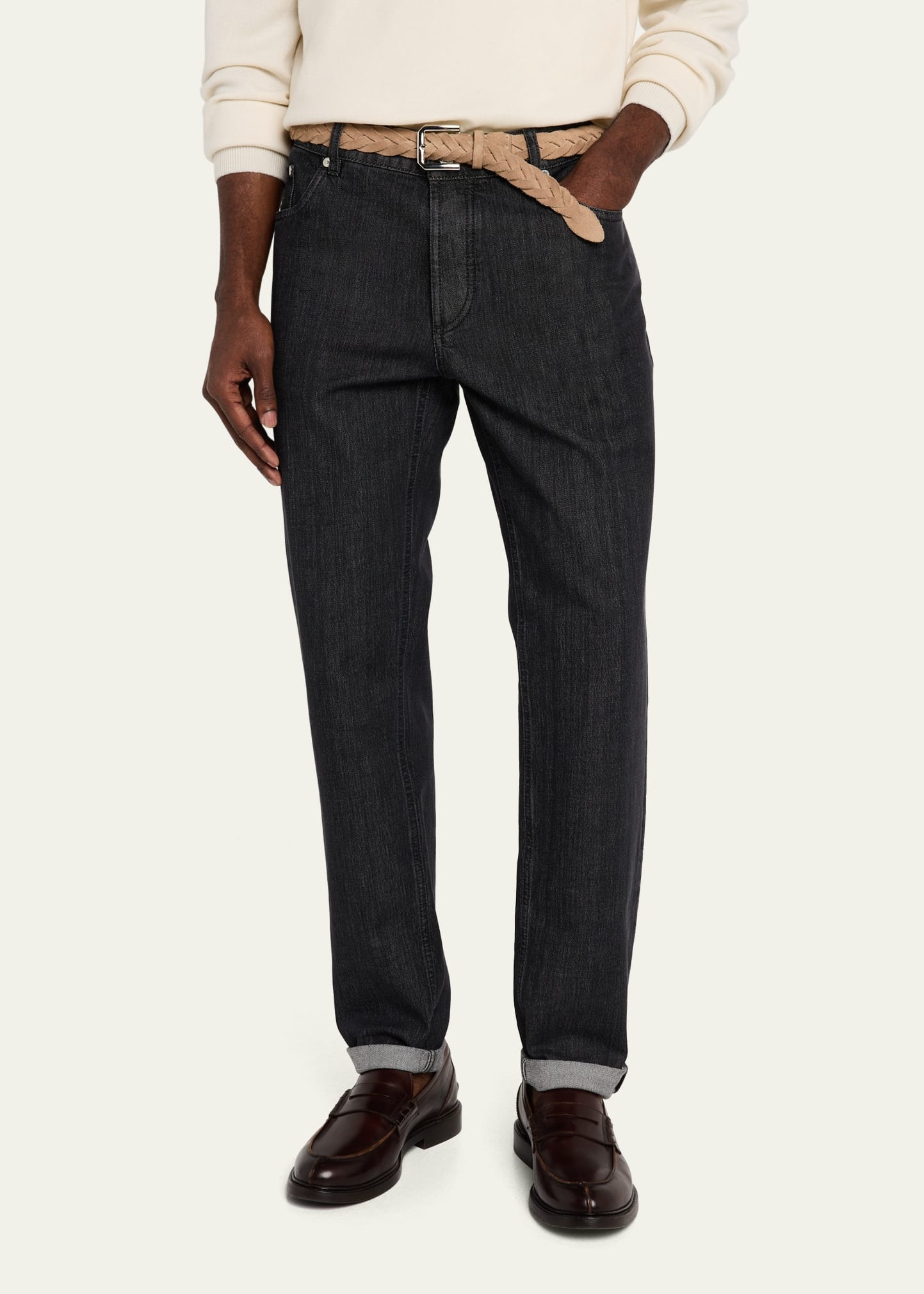 Men's Traditional Fit Five-Pocket Jeans - 3