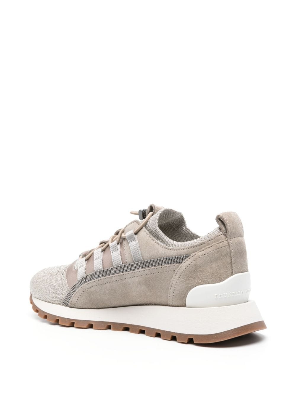 Monili-chain panelled sneakers - 3