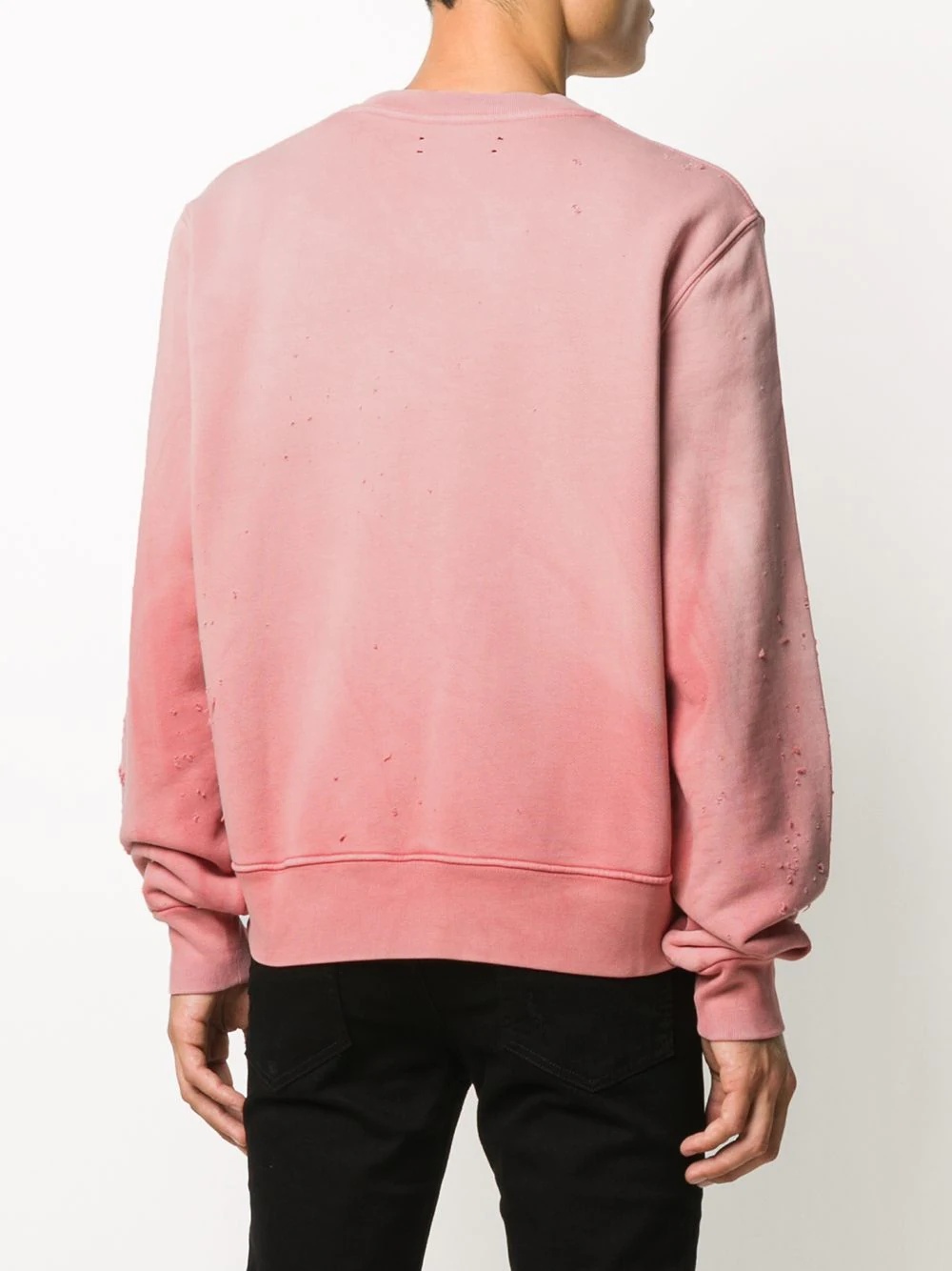 distressed cotton sweatshirt - 4