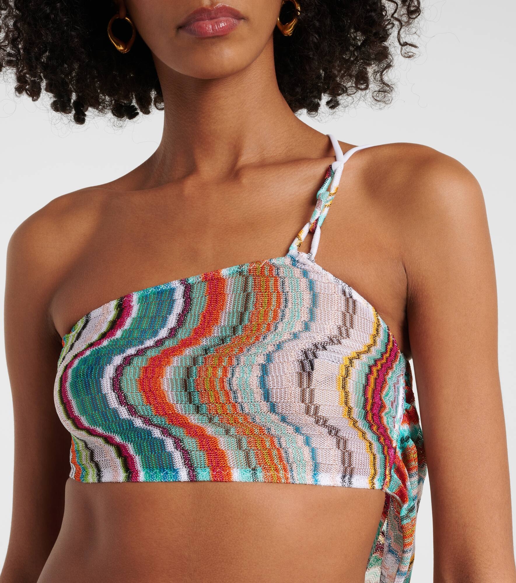 Zig Zag lamé crop top - 4