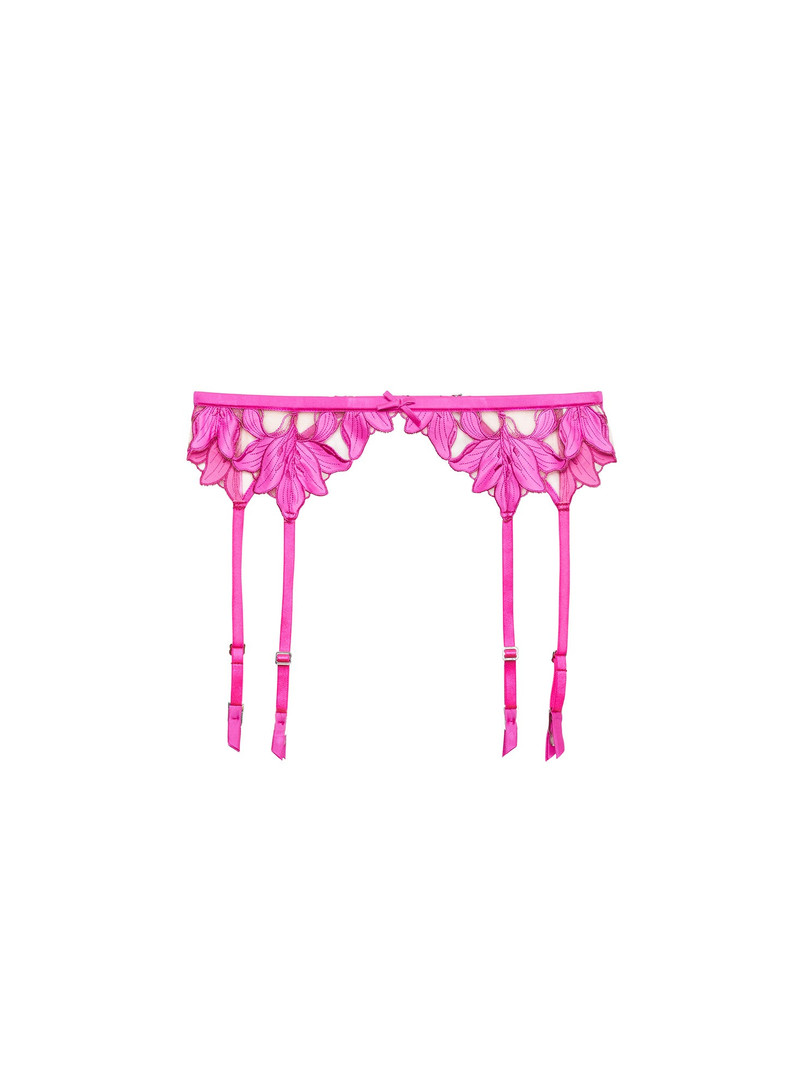 Lily Embroidery Garter Belt 1