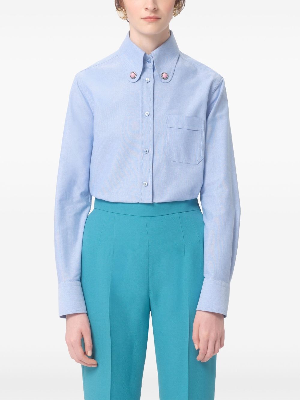 jewel-button shirt - 3