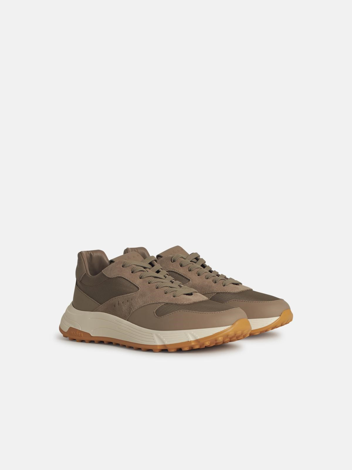 'HYPERLIGHT' BEIGE LEATHER SNEAKERS - 2