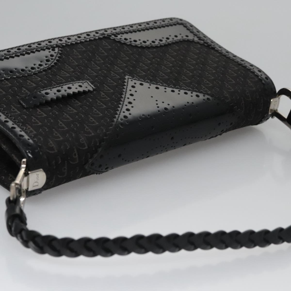 DIOR Trotter Canvas Hand Bag Black - 6