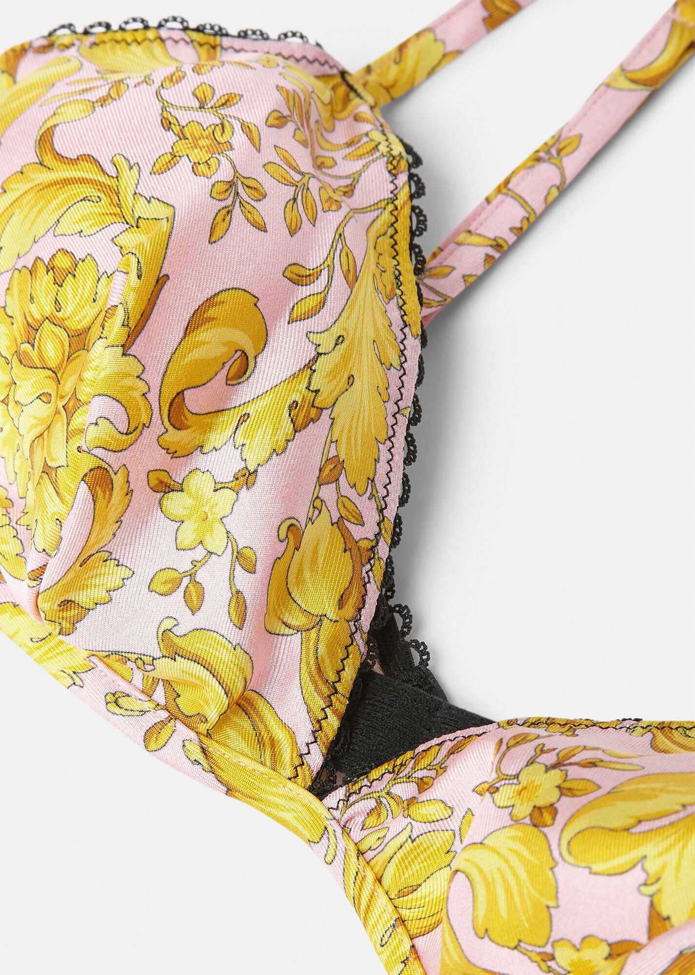 Barocco Print Silk Bralette - 2