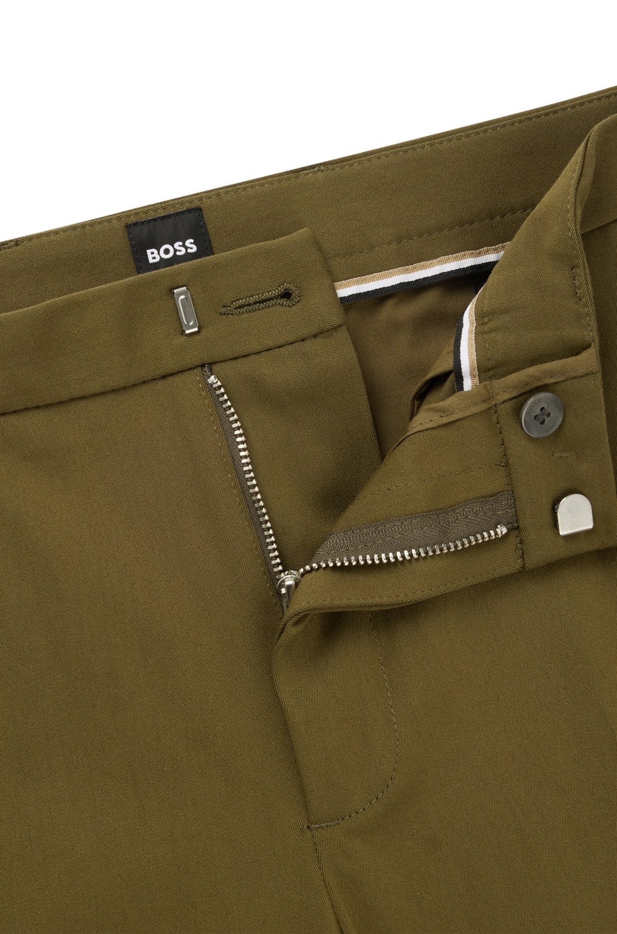 SLIM-FIT TROUSERS IN STRETCH COTTON - 2