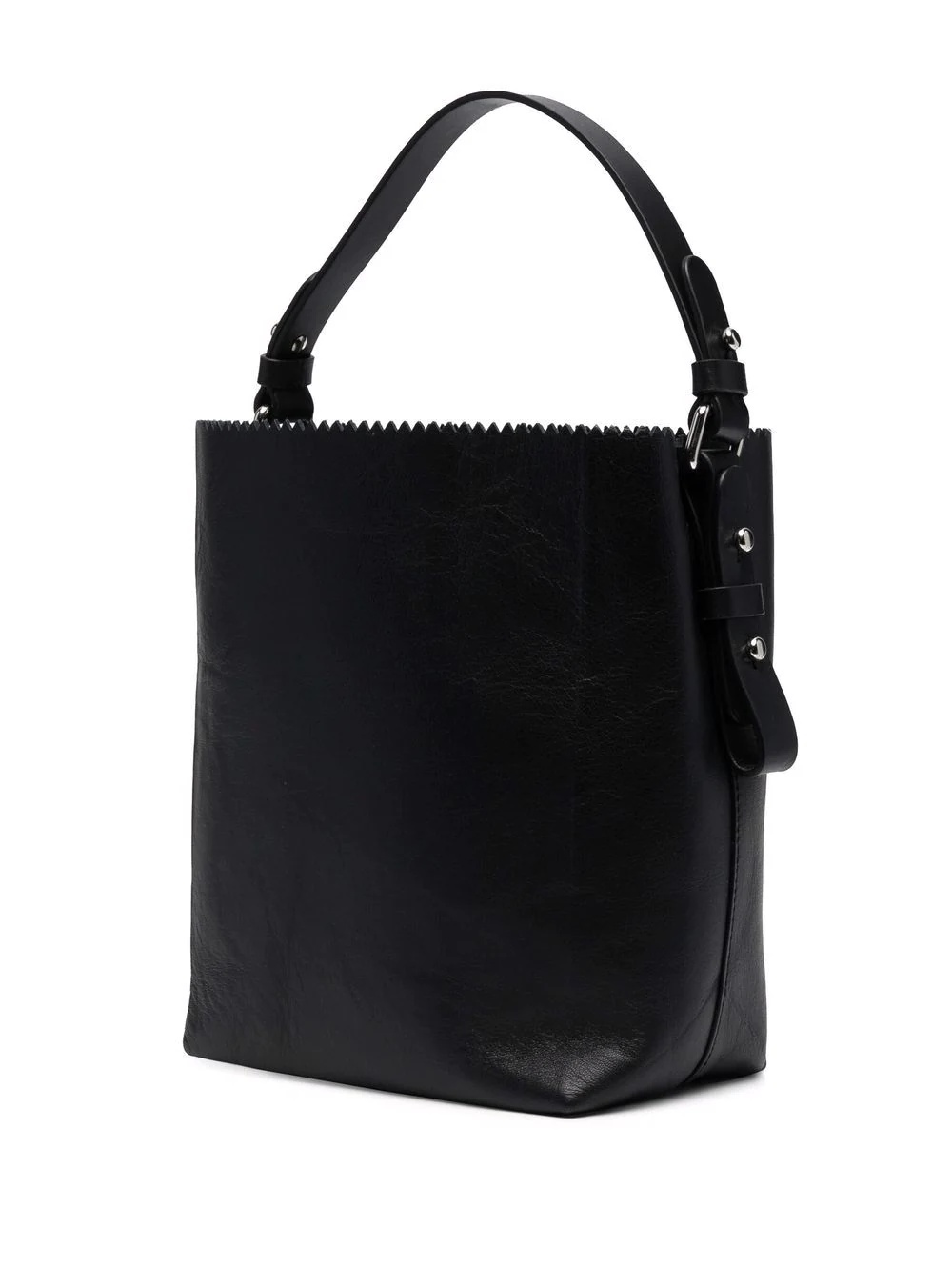 cut out-detail leather tote bag - 3