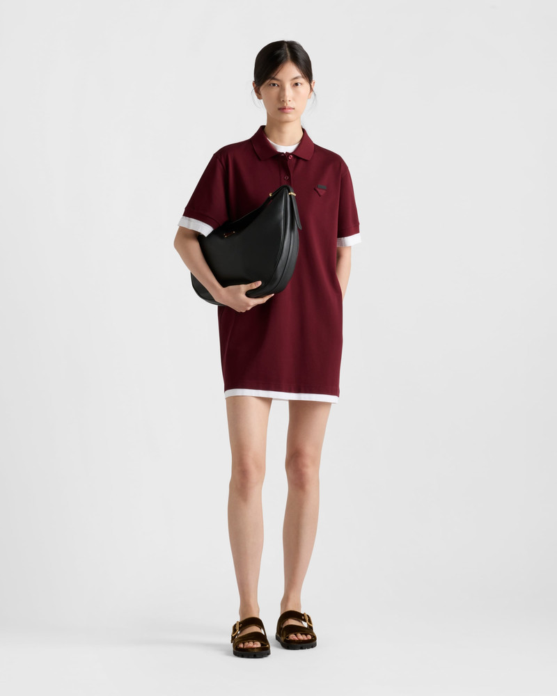 Prada Piqué and jersey dress outlook