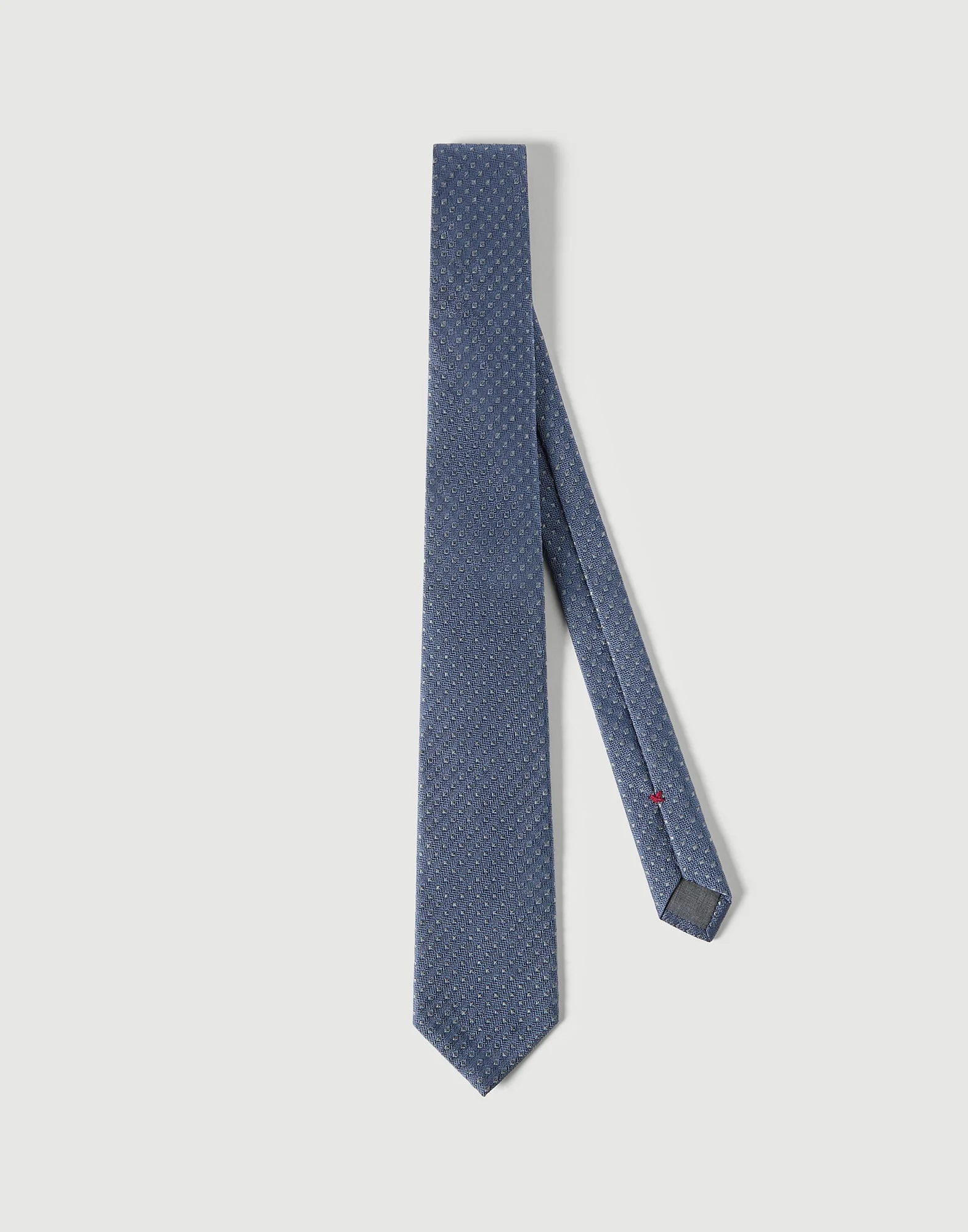 Silk tie with geometric pattern - 1