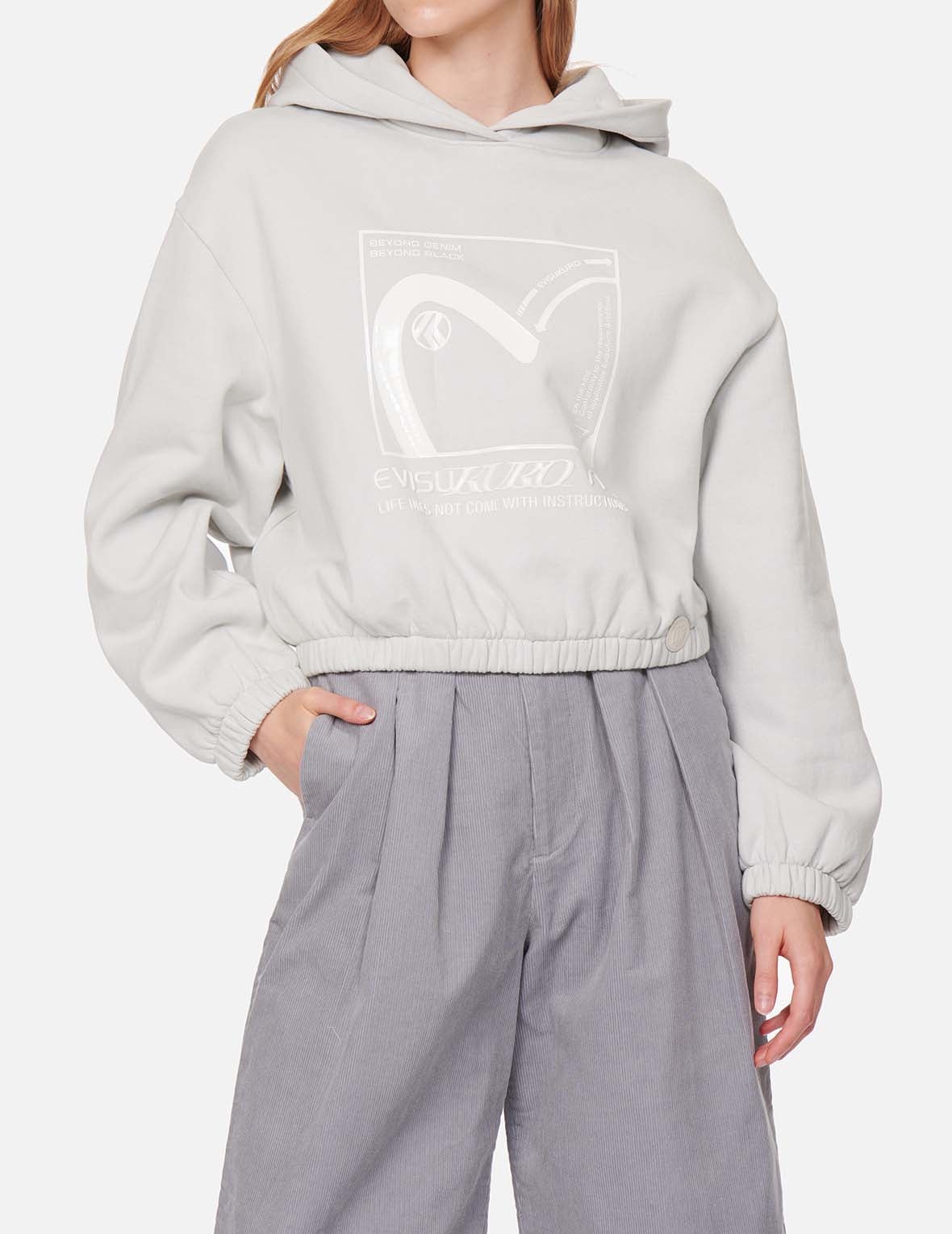 Seagull and Logo Tactile Print Hooded Sweatshirt - 3