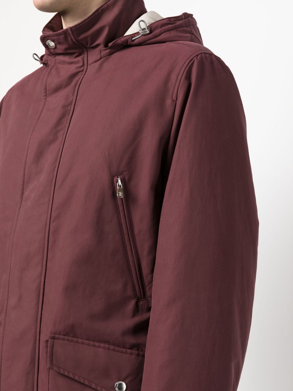 padded-design cotton coat - 5