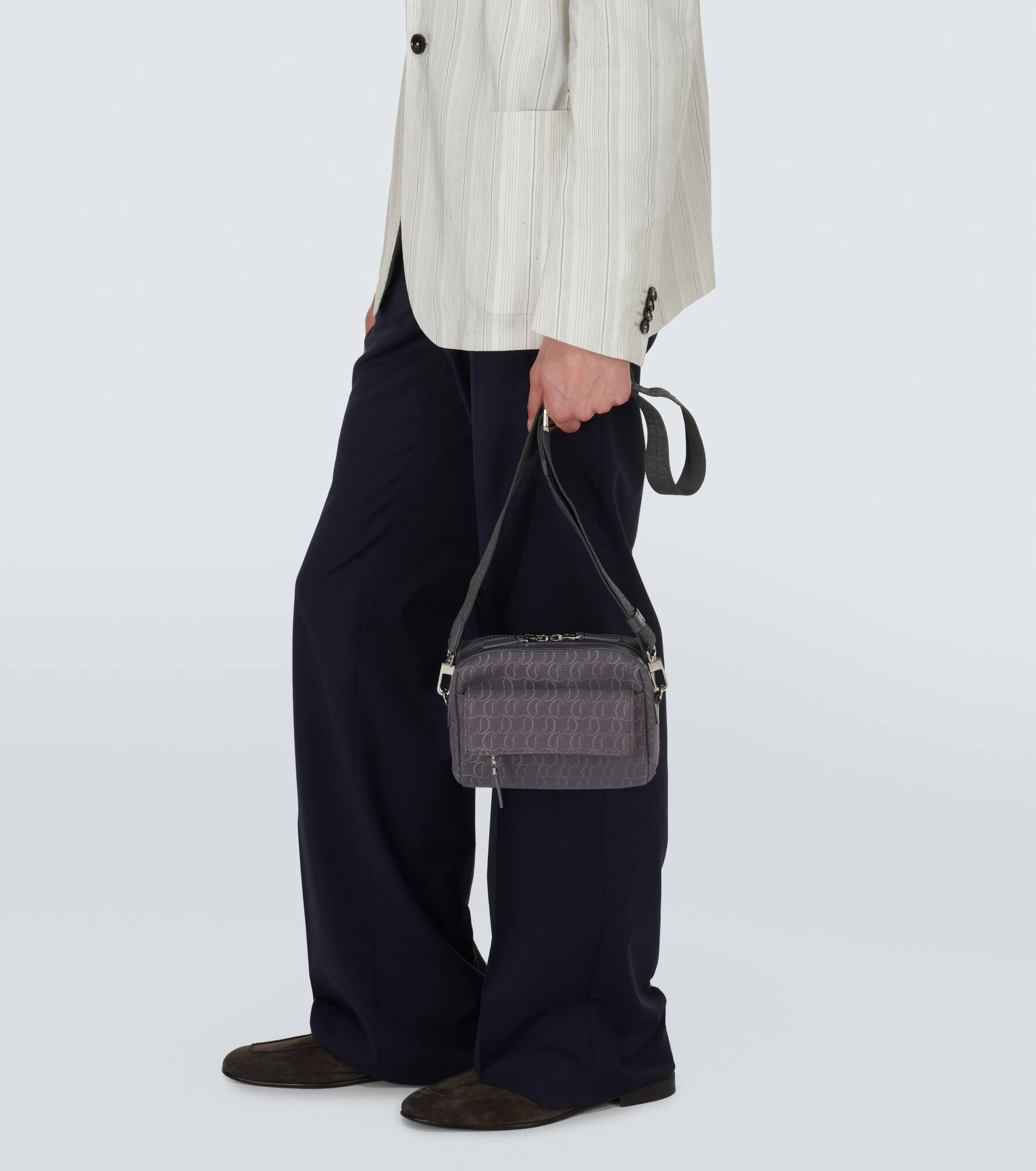 Zip N Flap logo jacquard messenger bag - 2