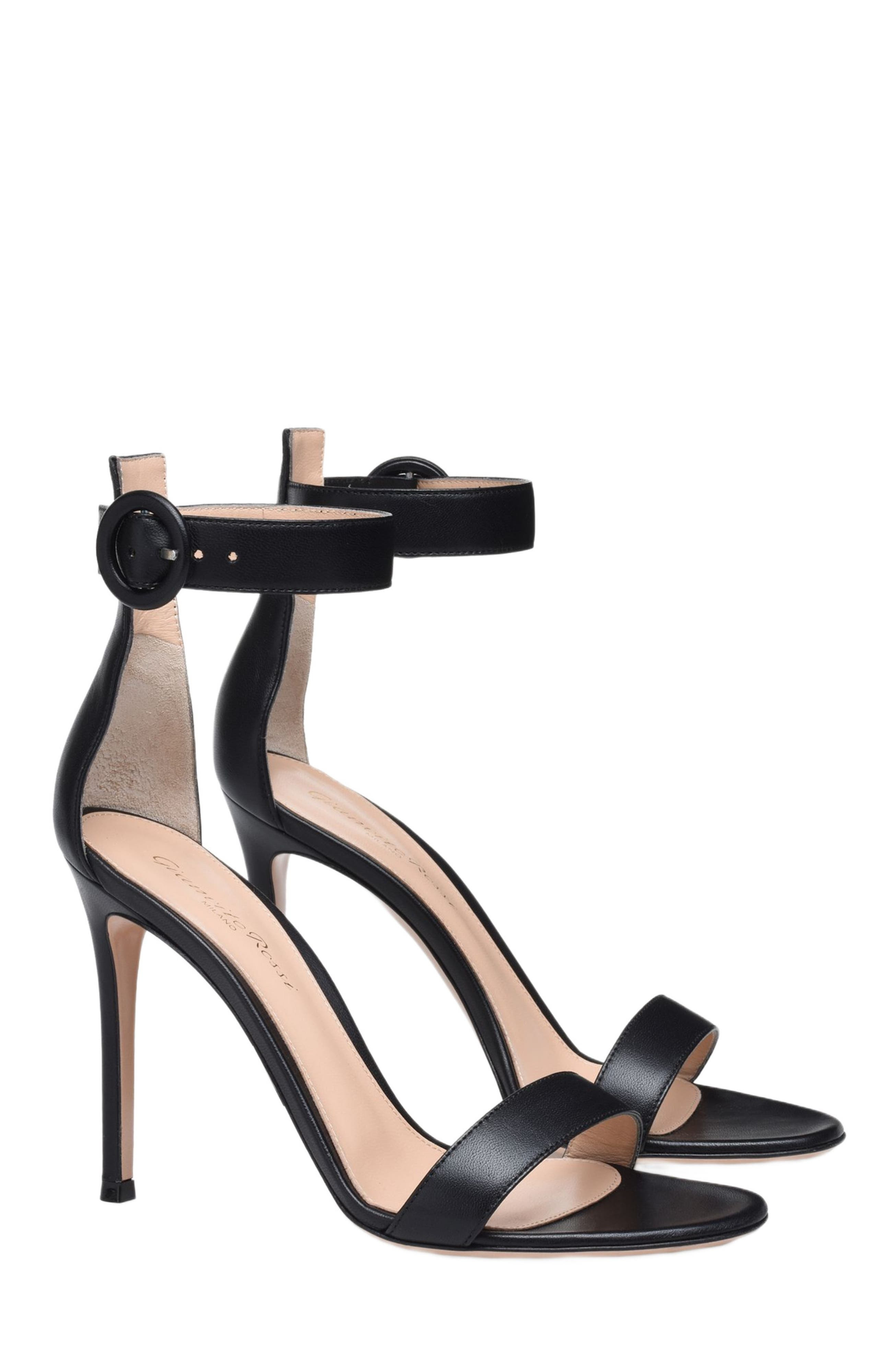 Gianvito Rossi Portofino 105 Sandals in Black Leather at Nordstrom - 2