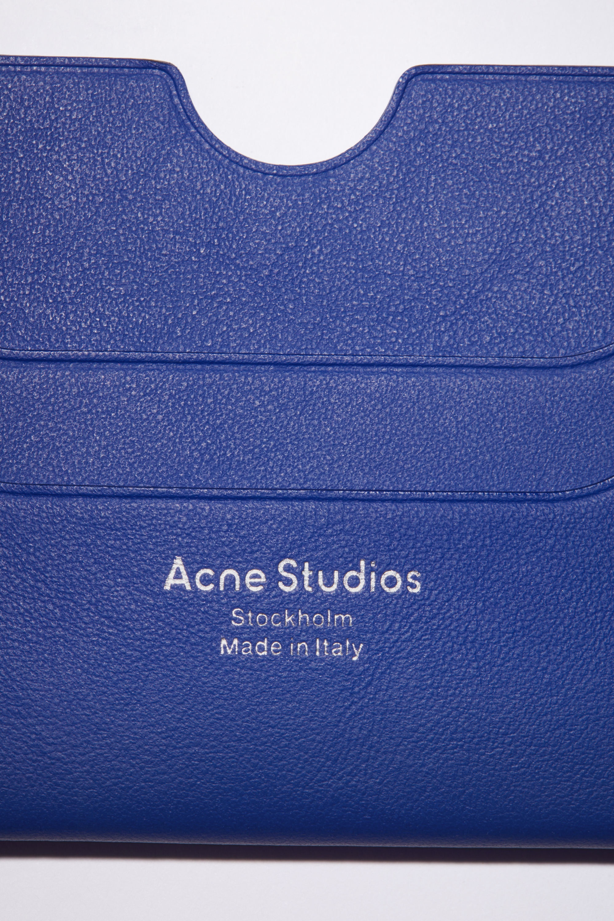 Leather card holder - Blue - 4