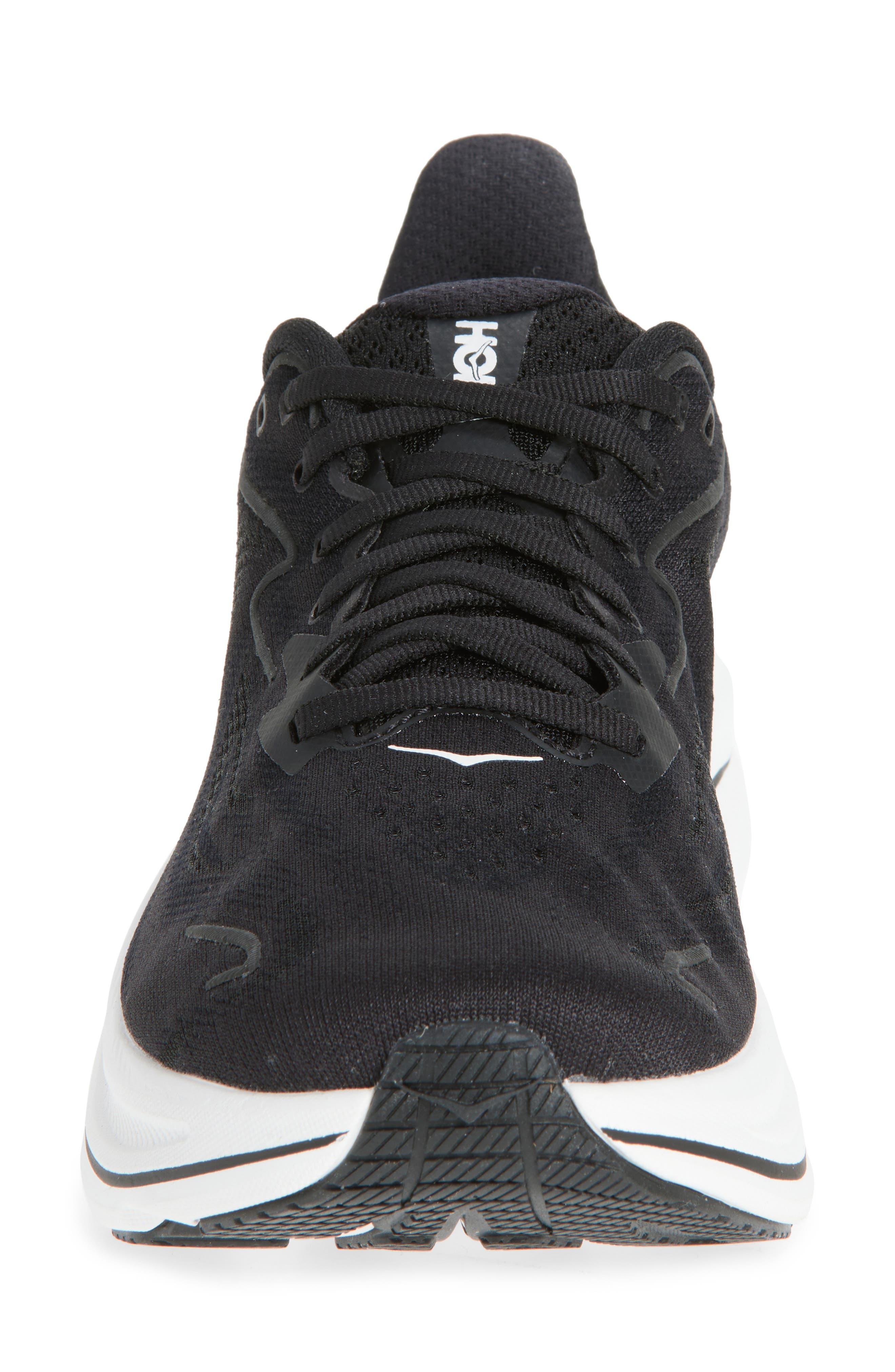 HOKA Clifton 10 Running Shoe in Black /White at Nordstrom - 4
