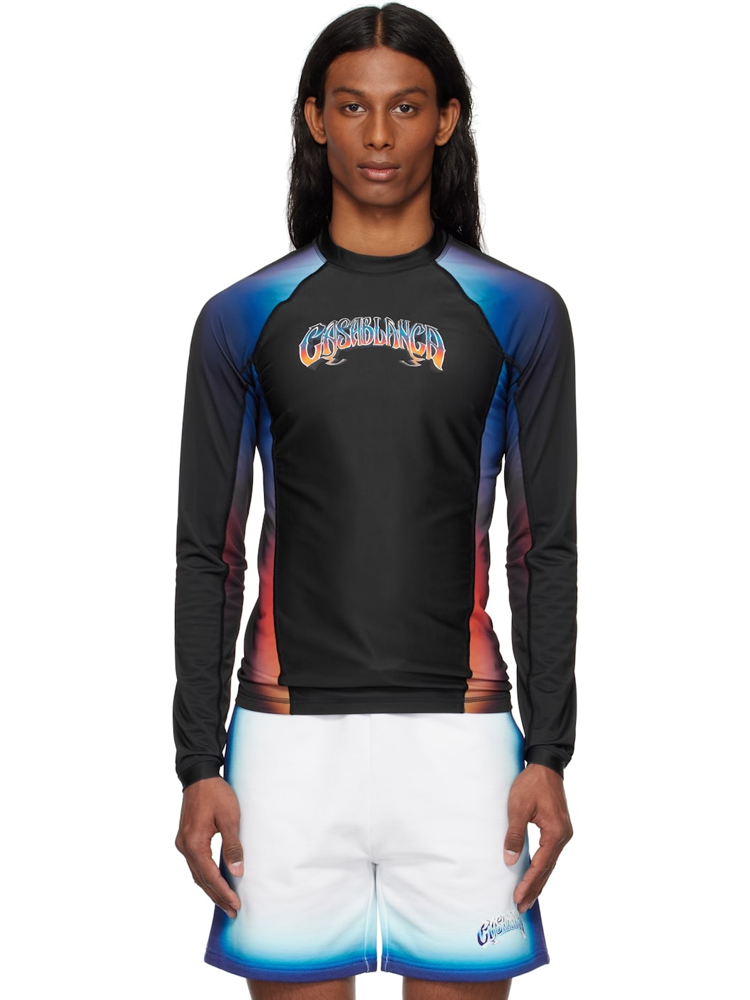 Black Gradient Rash Vest T-shirt - 1