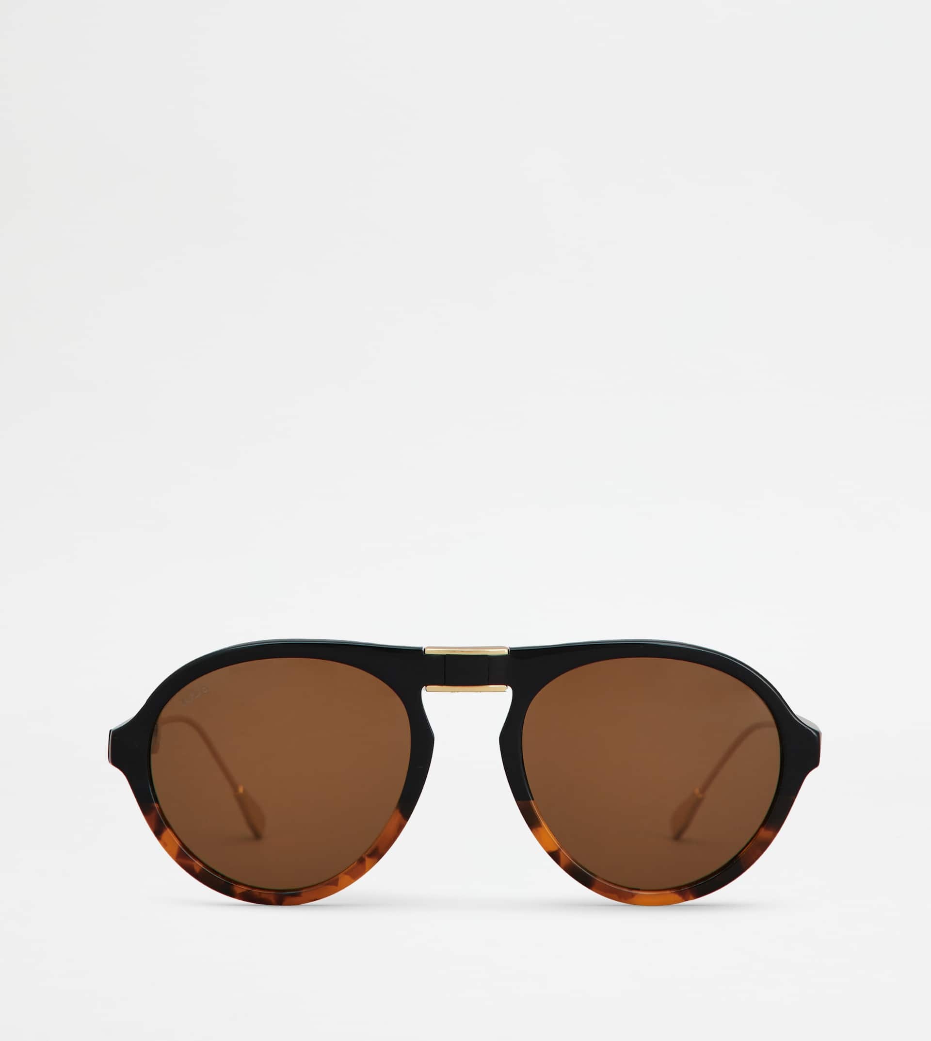 FOLDABLE SUNGLASSES - BROWN, BLACK - 1