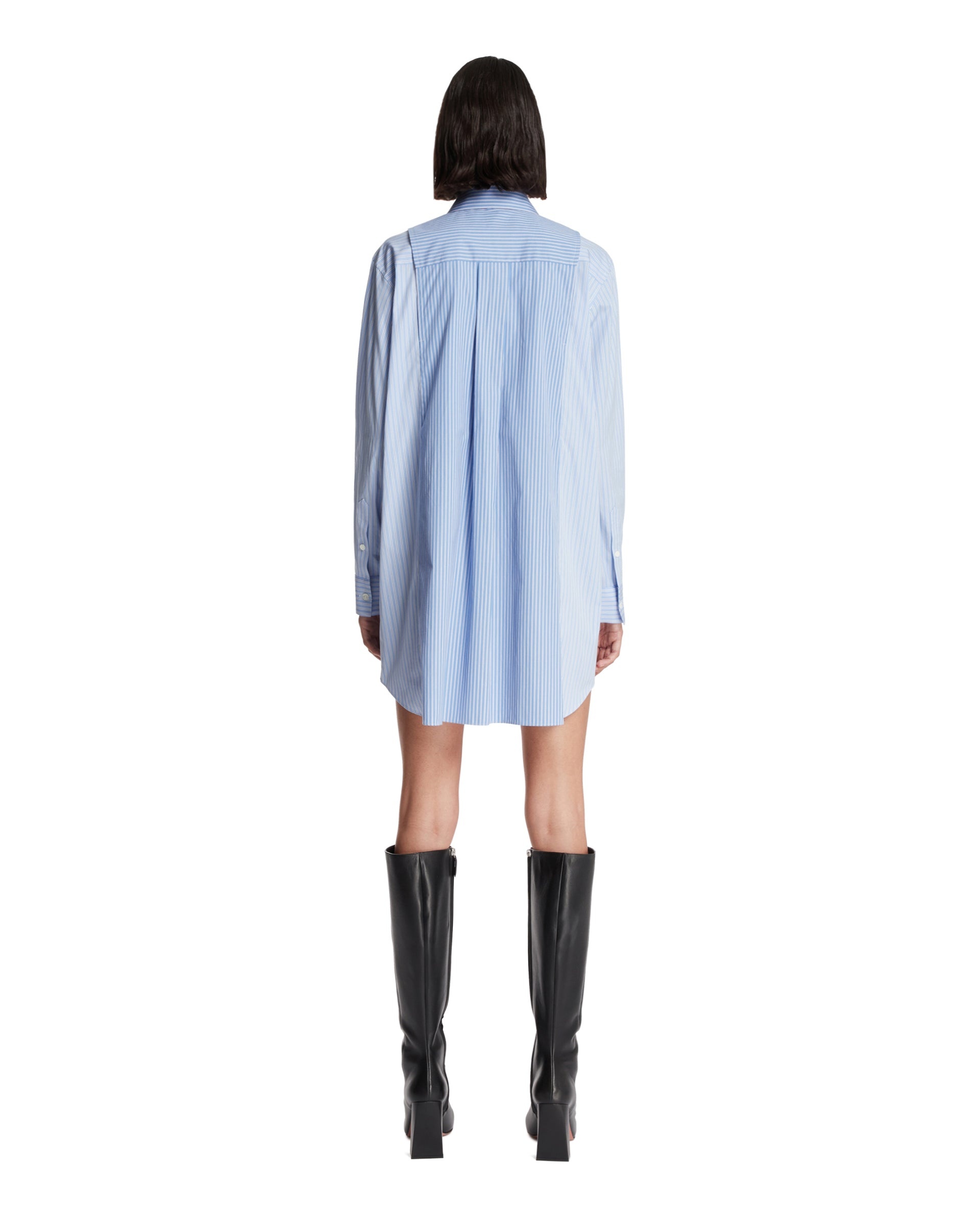 Blue Shirt Dress - 3