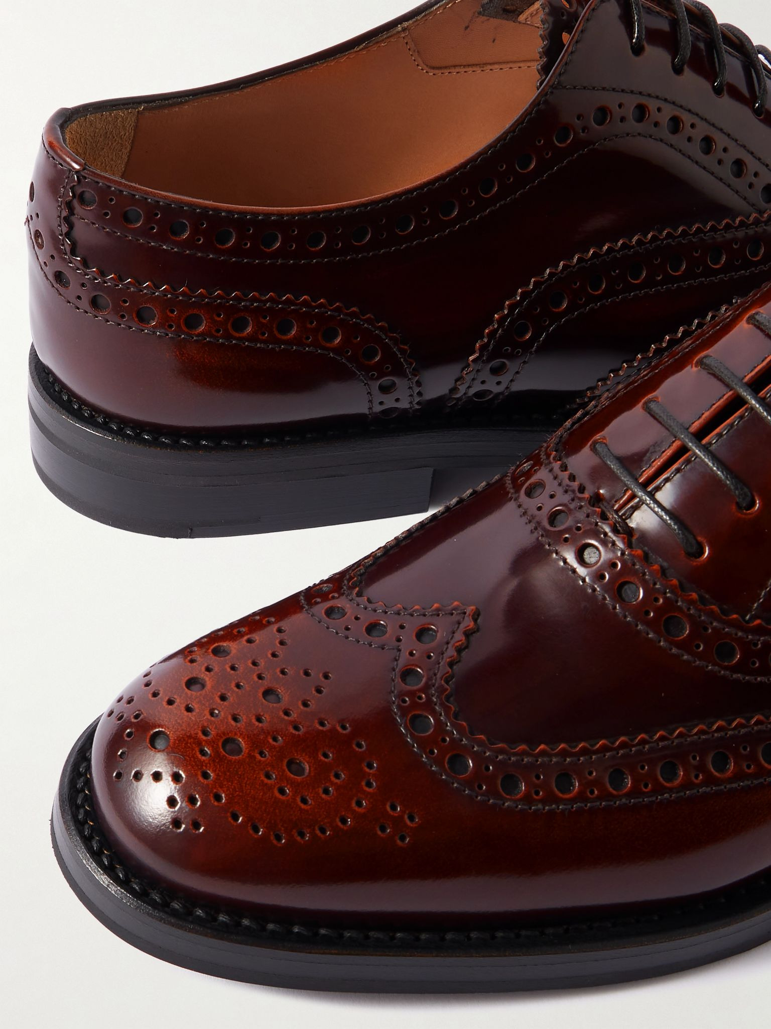 Burwood WG leather brogues Brown - 4
