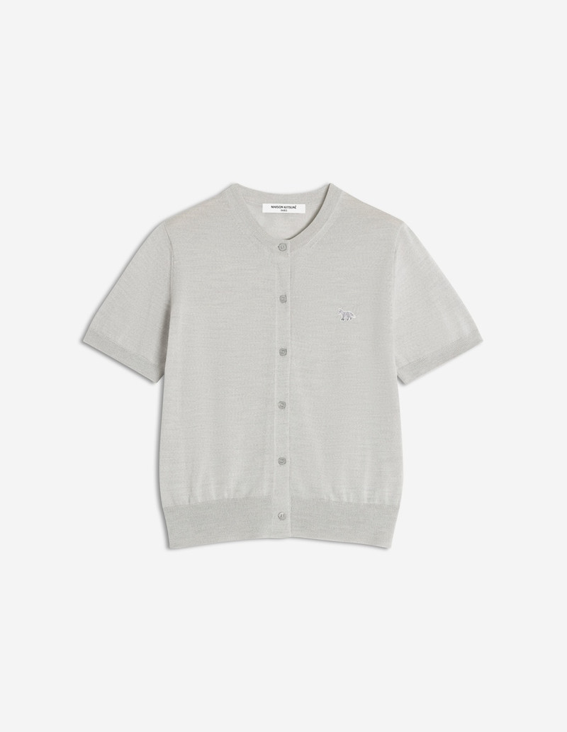 BABY FOX FINE MERINO SHORT SLEEVE CARDIGAN 1