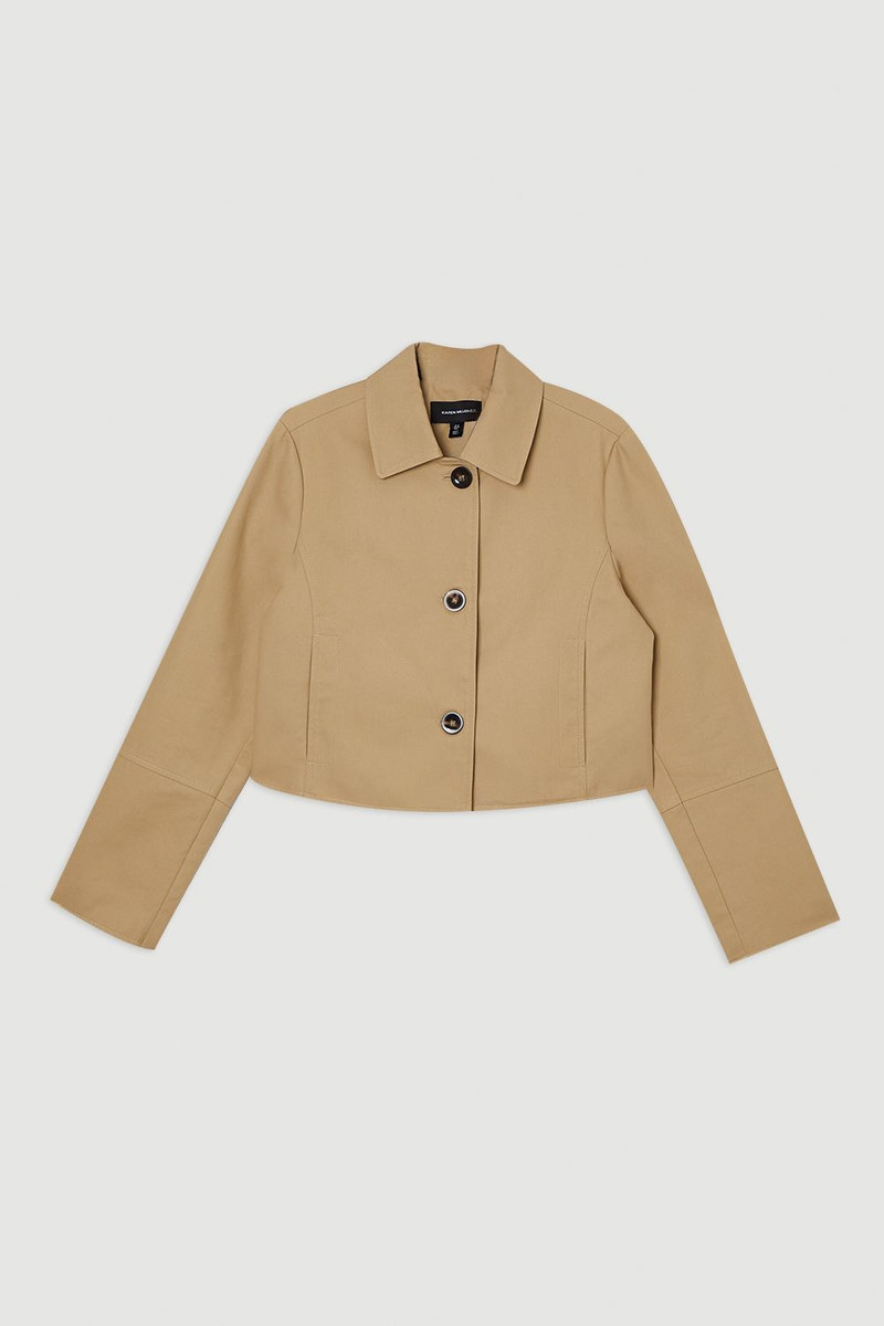 Cotton Button Tailored Jacket 4