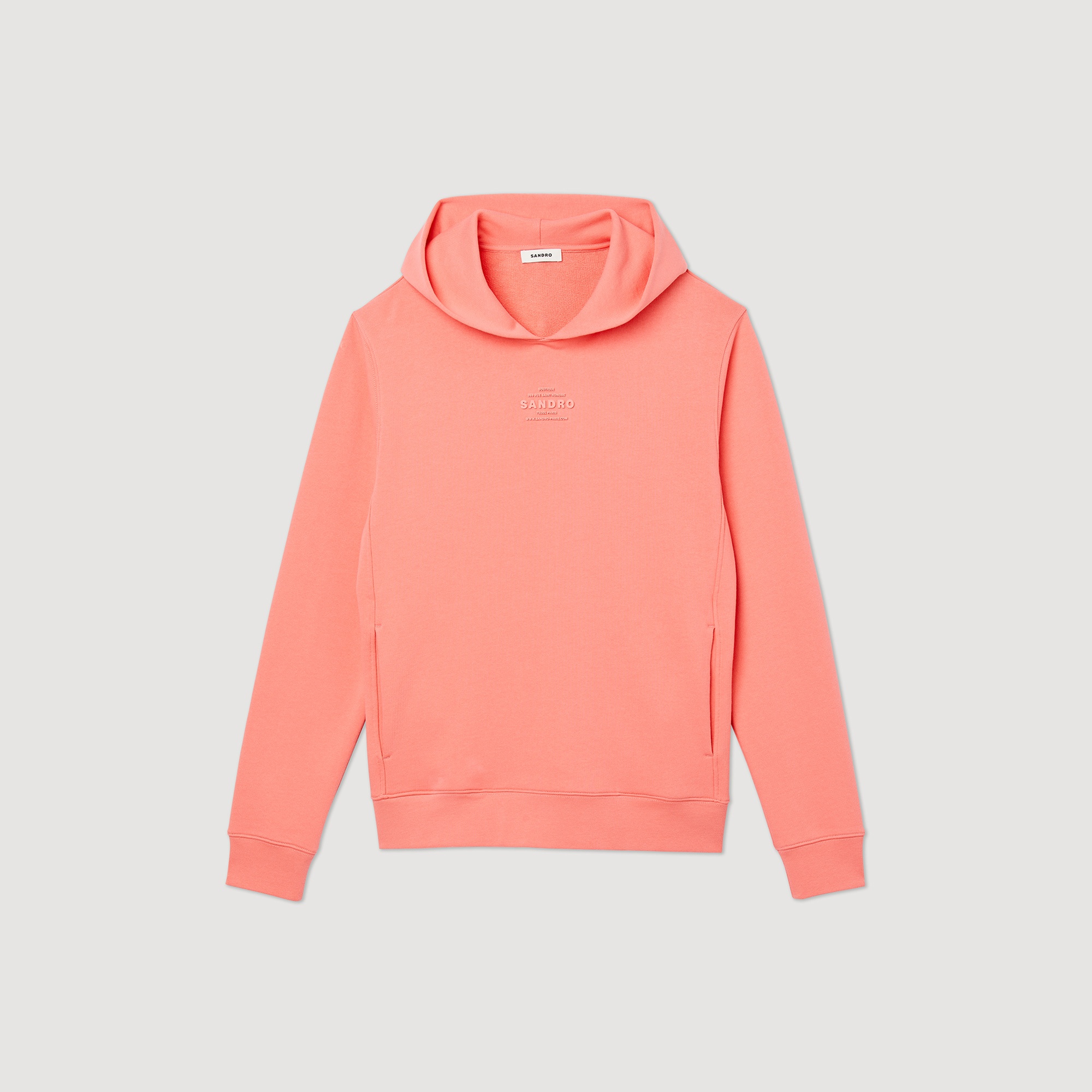 Hooded sweatshirt with rubber logo - 1