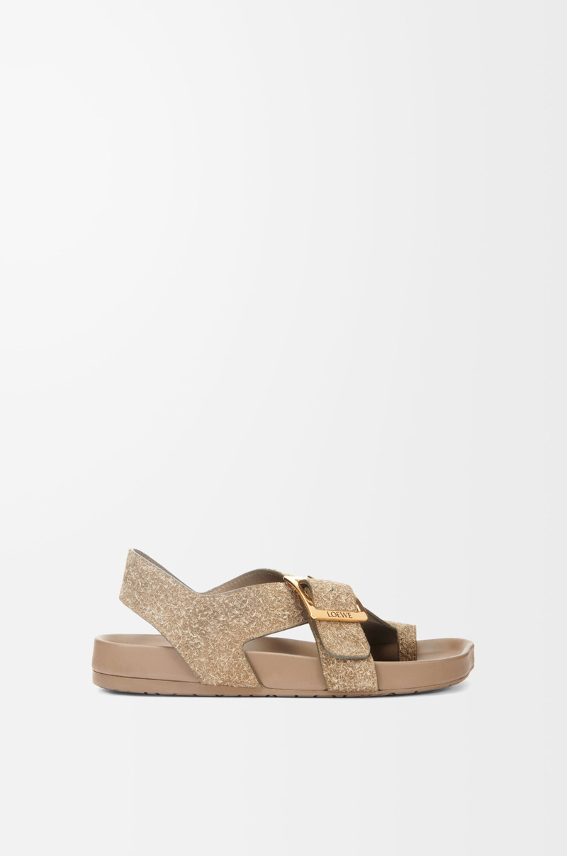 Ease Buckle sandal in brushed suede - 1
