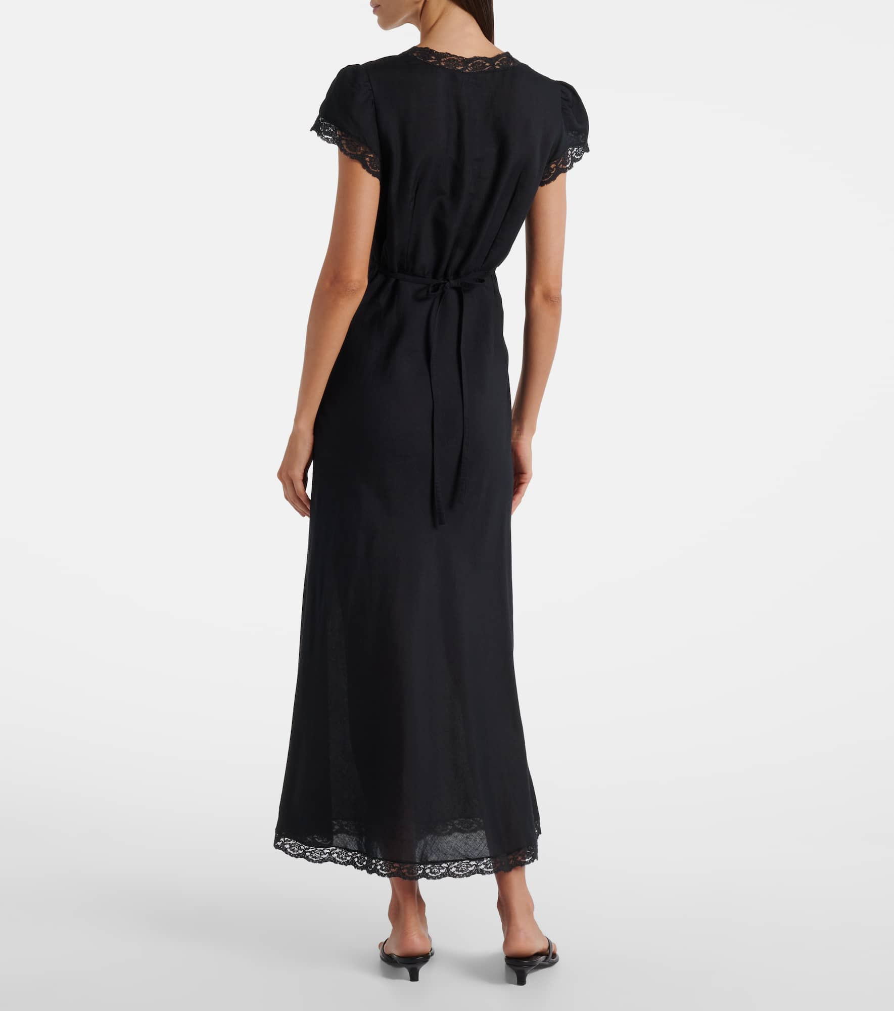 Clarice lace-trimmed midi dress - 3