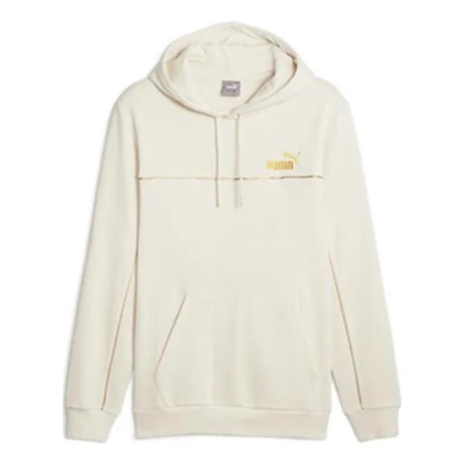 PUMA Luxe Crew Embroidered Logo Sports hoodie 'Beige' 680141-87 - 1