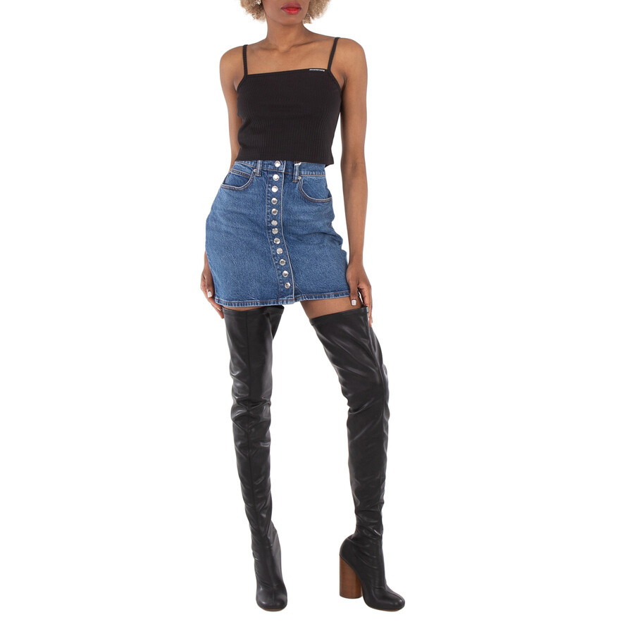 T by Alexander Wang Ribbed-Knit Cotton Cami Top - 4