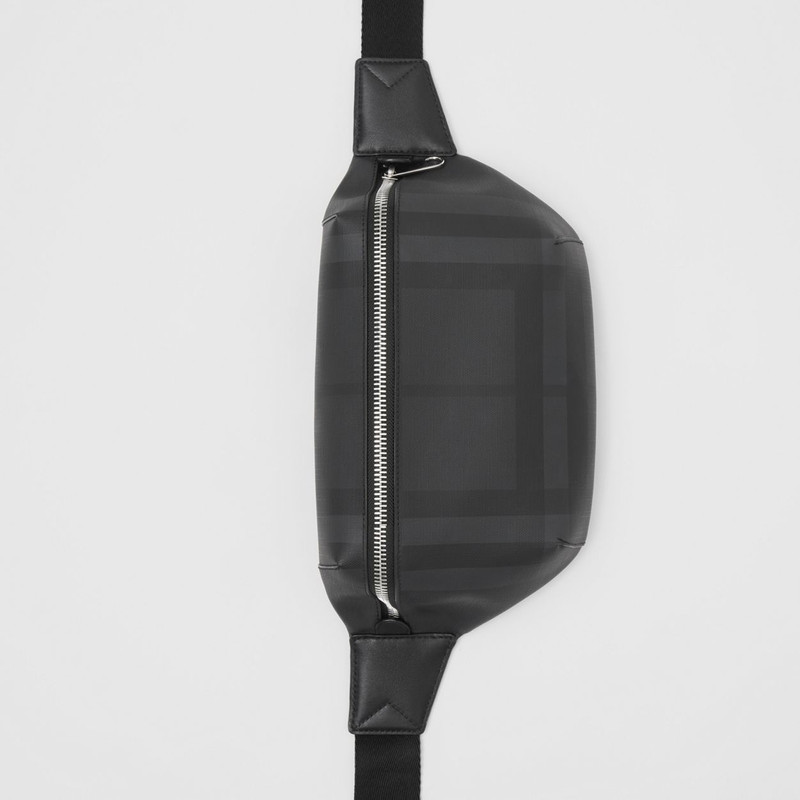 Medium London Check and Leather Bum Bag 5