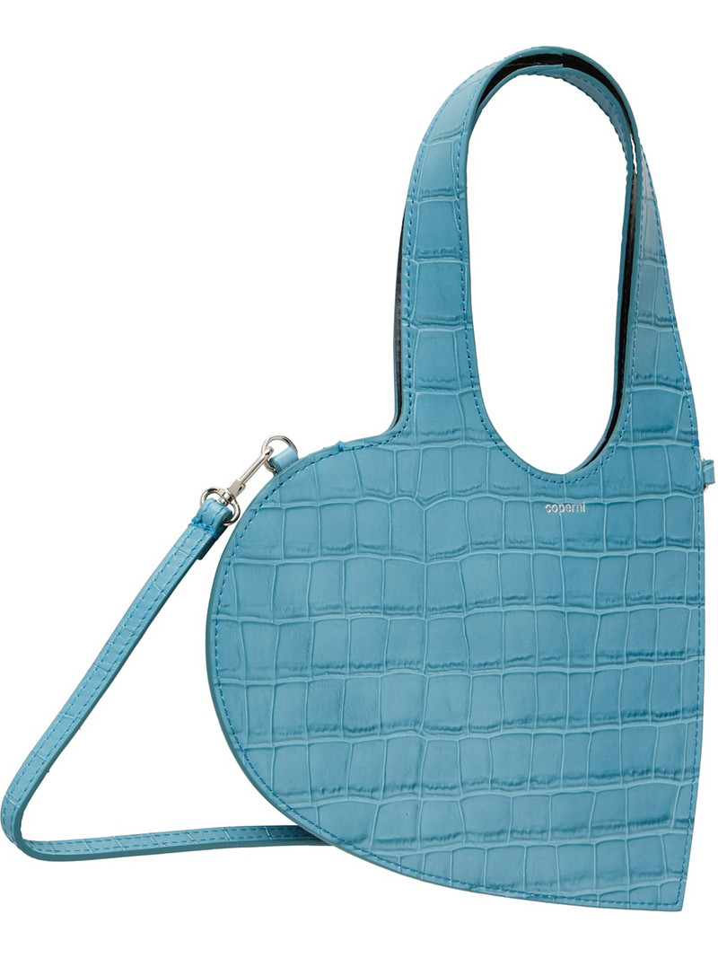 COPERNI Blue Croco Mini Heart Tote outlook