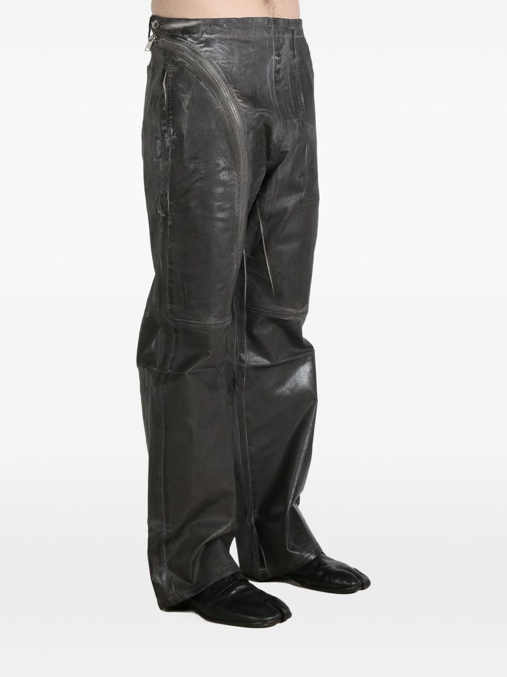 brushed-finish trousers - 4