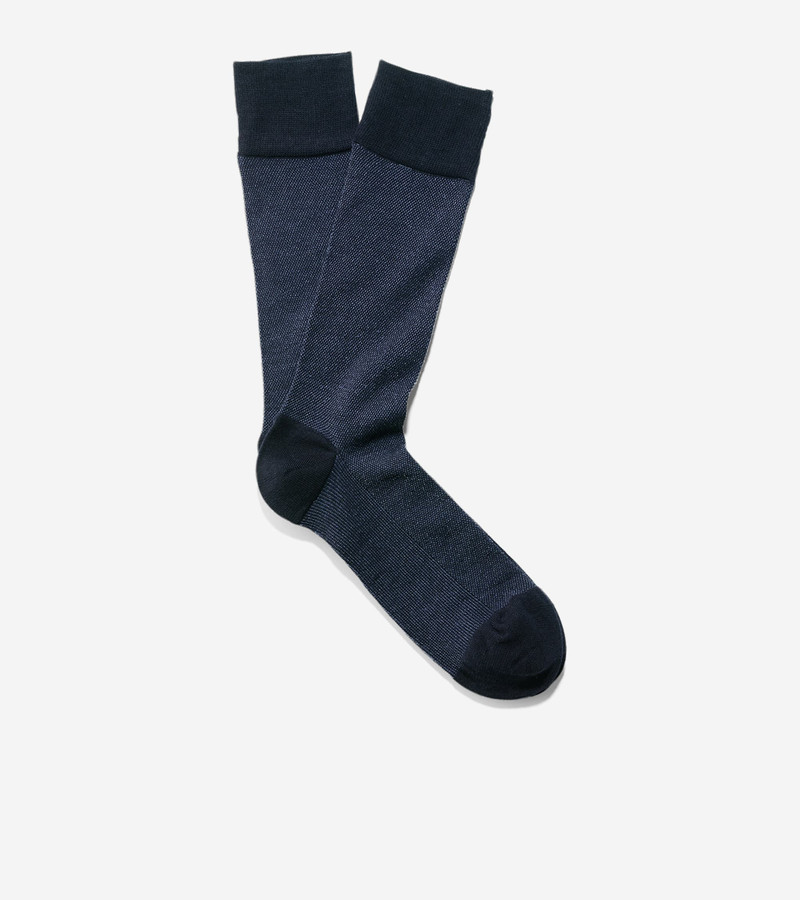 COLE HAAN Men's Pique Textured Crew Socks outlook