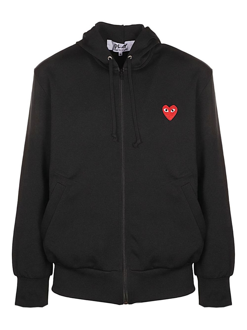 zip logo patch sweatshirt 1