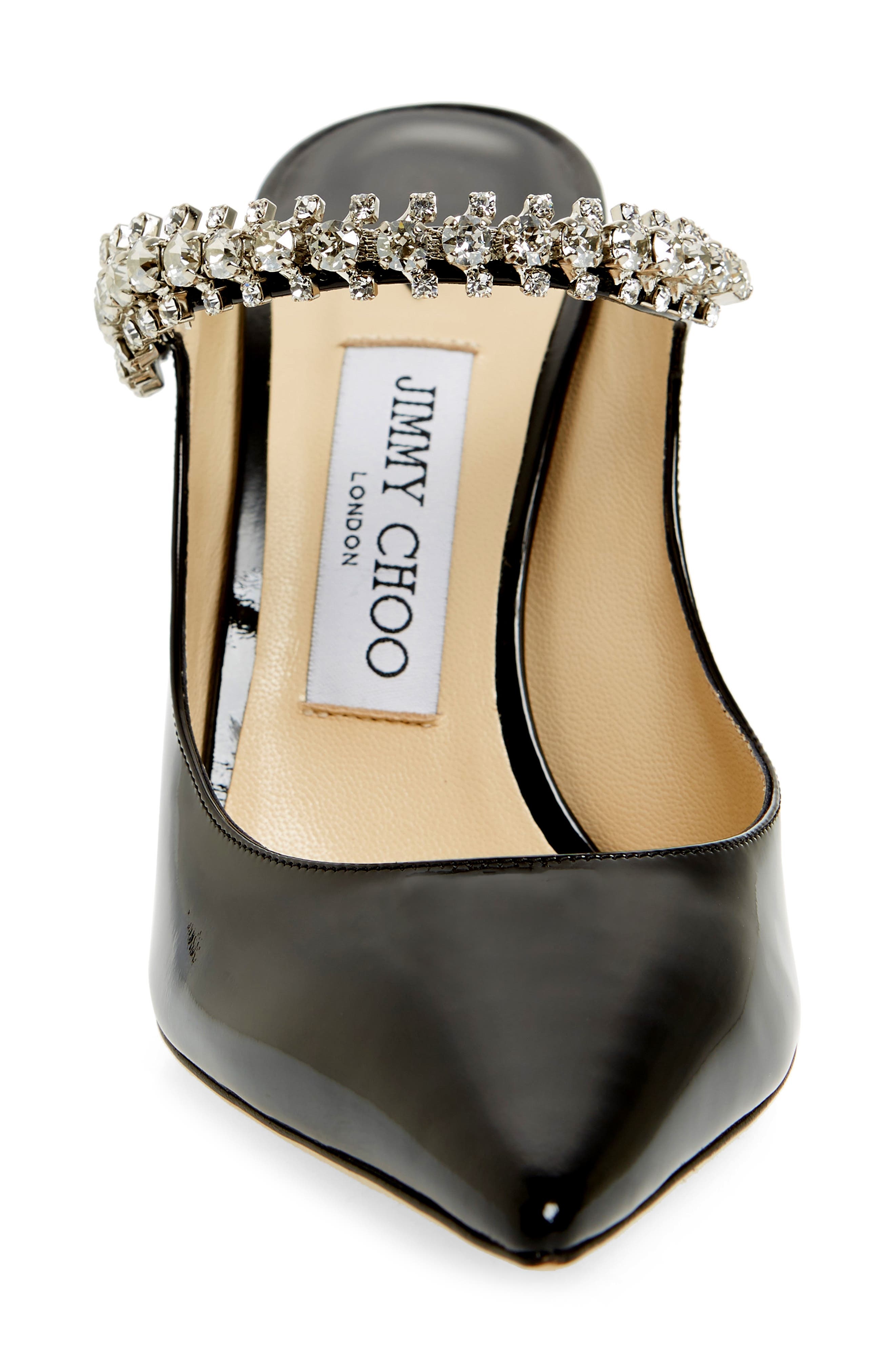 Bing Crystal Embellished Patent Mule - 4