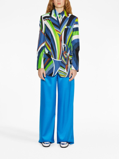 PUCCI Iride-print silk wrap blazer outlook