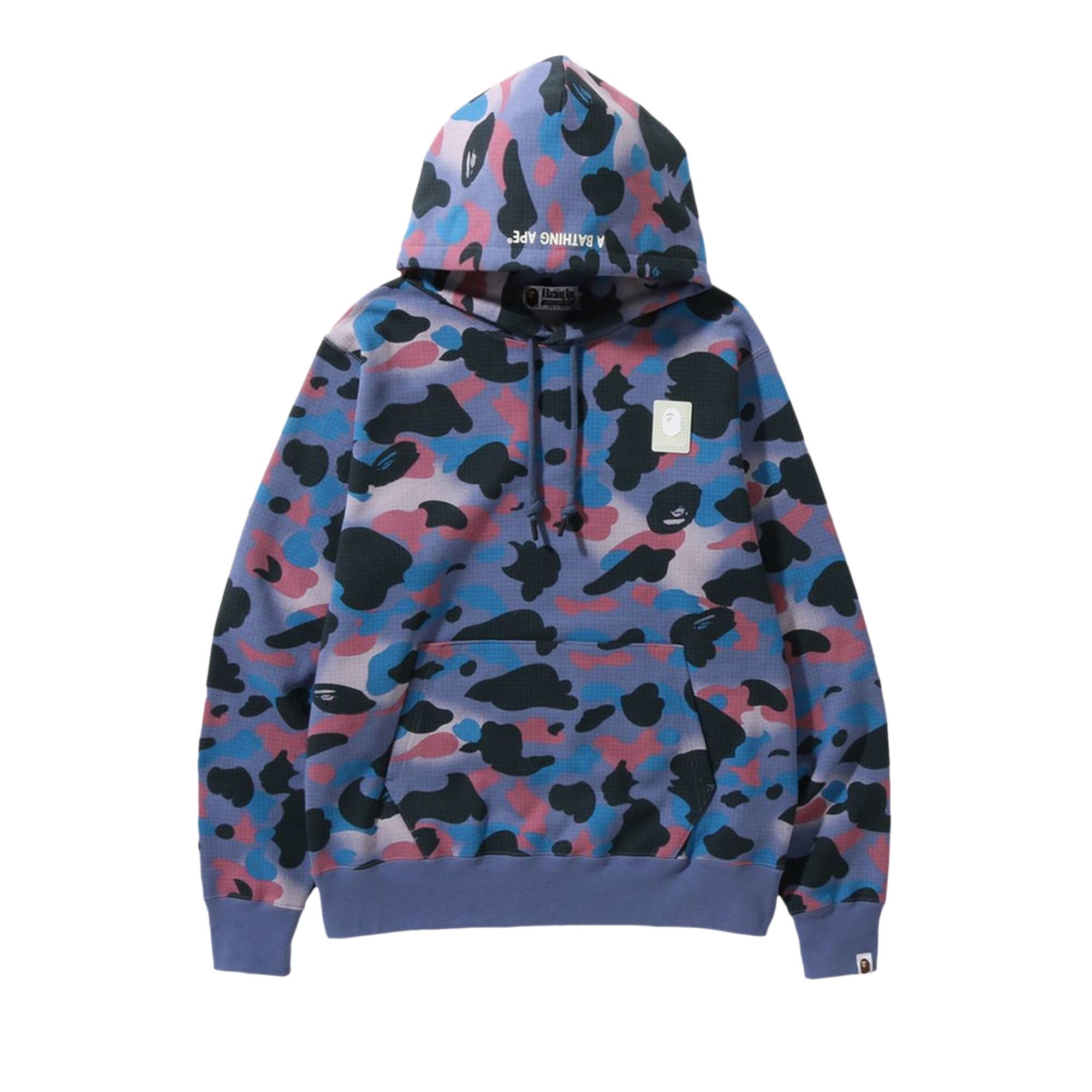 BAPE Grid Camo Pullover Hoodie 'Purple' - 1